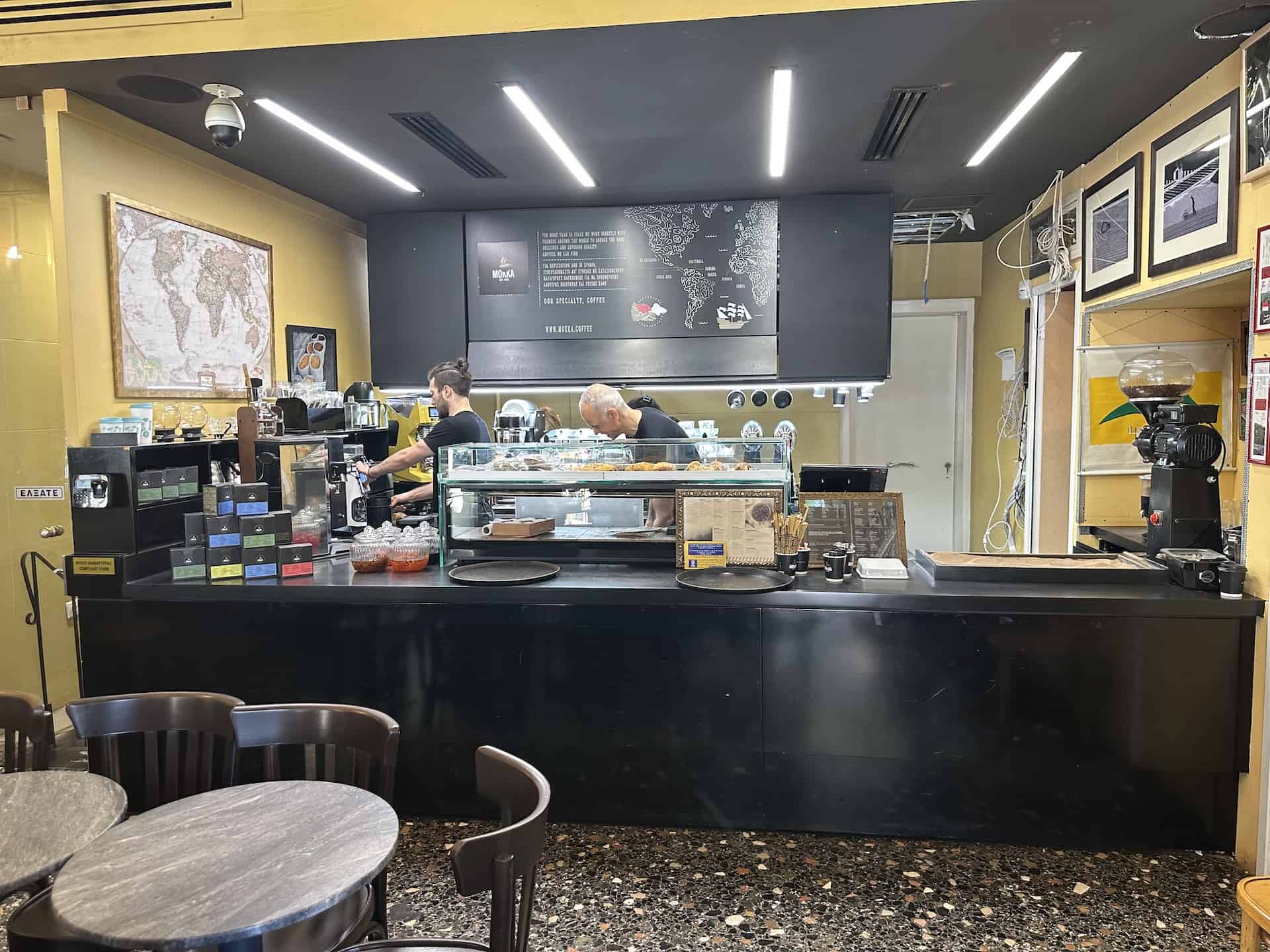 Mokka Specialty Coffee at Varvakeios Agora in Athens, Greece