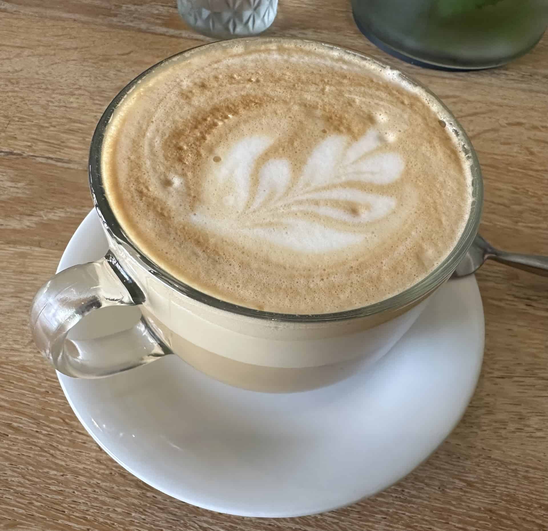 Latte at Santos Coffee