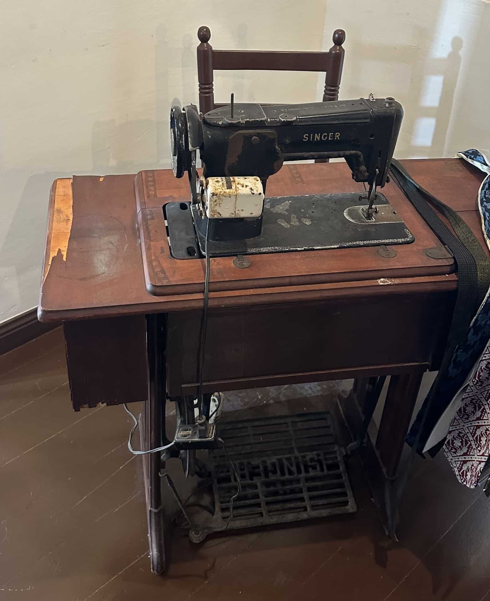 Singer sewing machine at the Community Museum