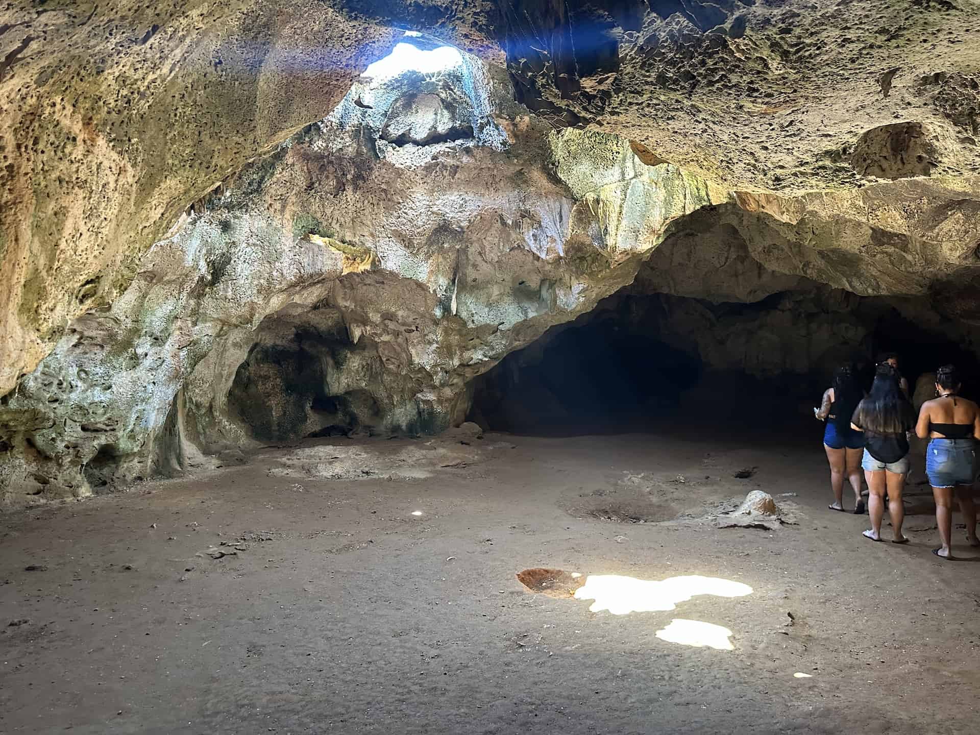 First chamber at Quadirikiri Cave at Arikok National Park in Aruba