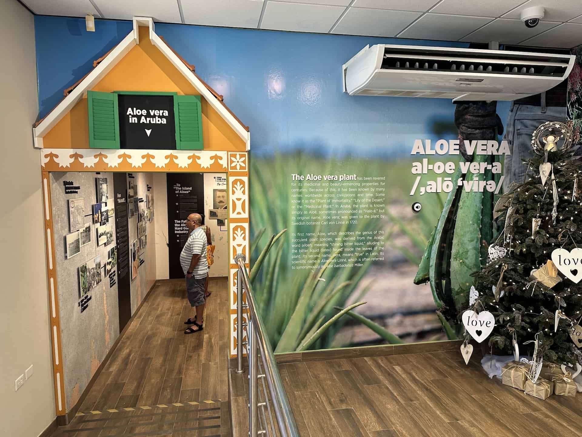 Entrance to the history gallery at the Aruba Aloe Factory