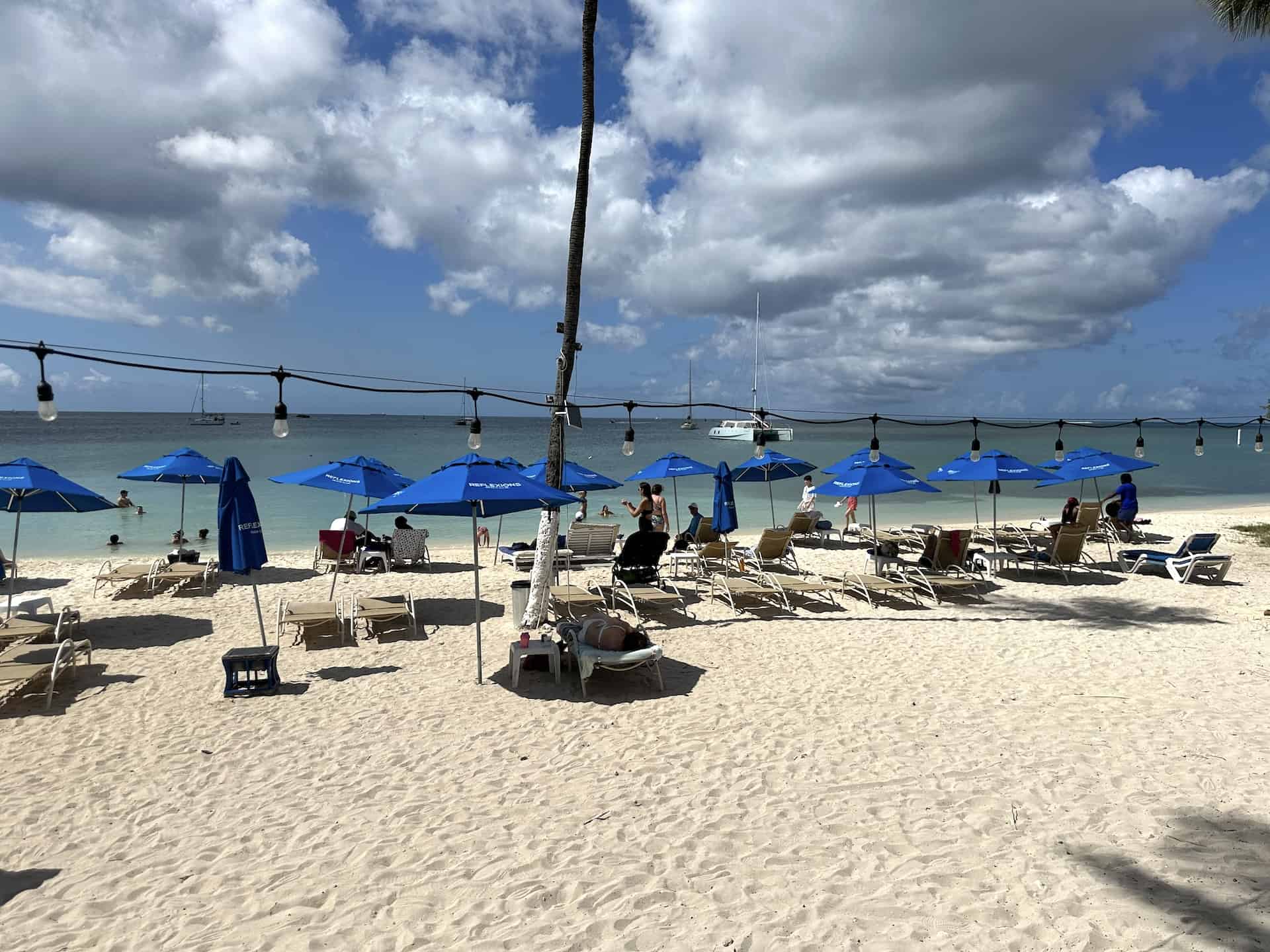 Beach at Reflexions Beach Bar in Oranjestad, Aruba
