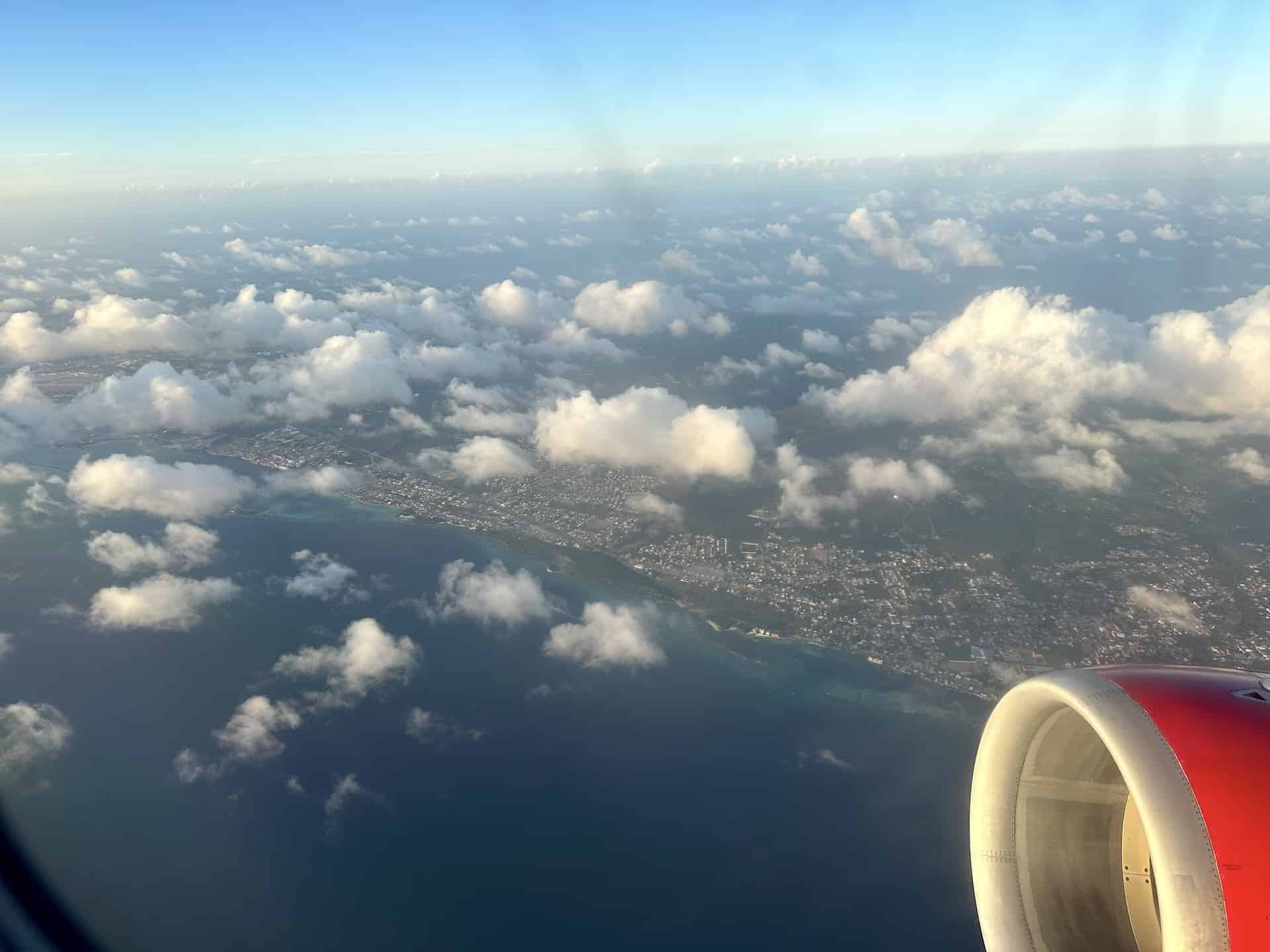 Flying over Aruba