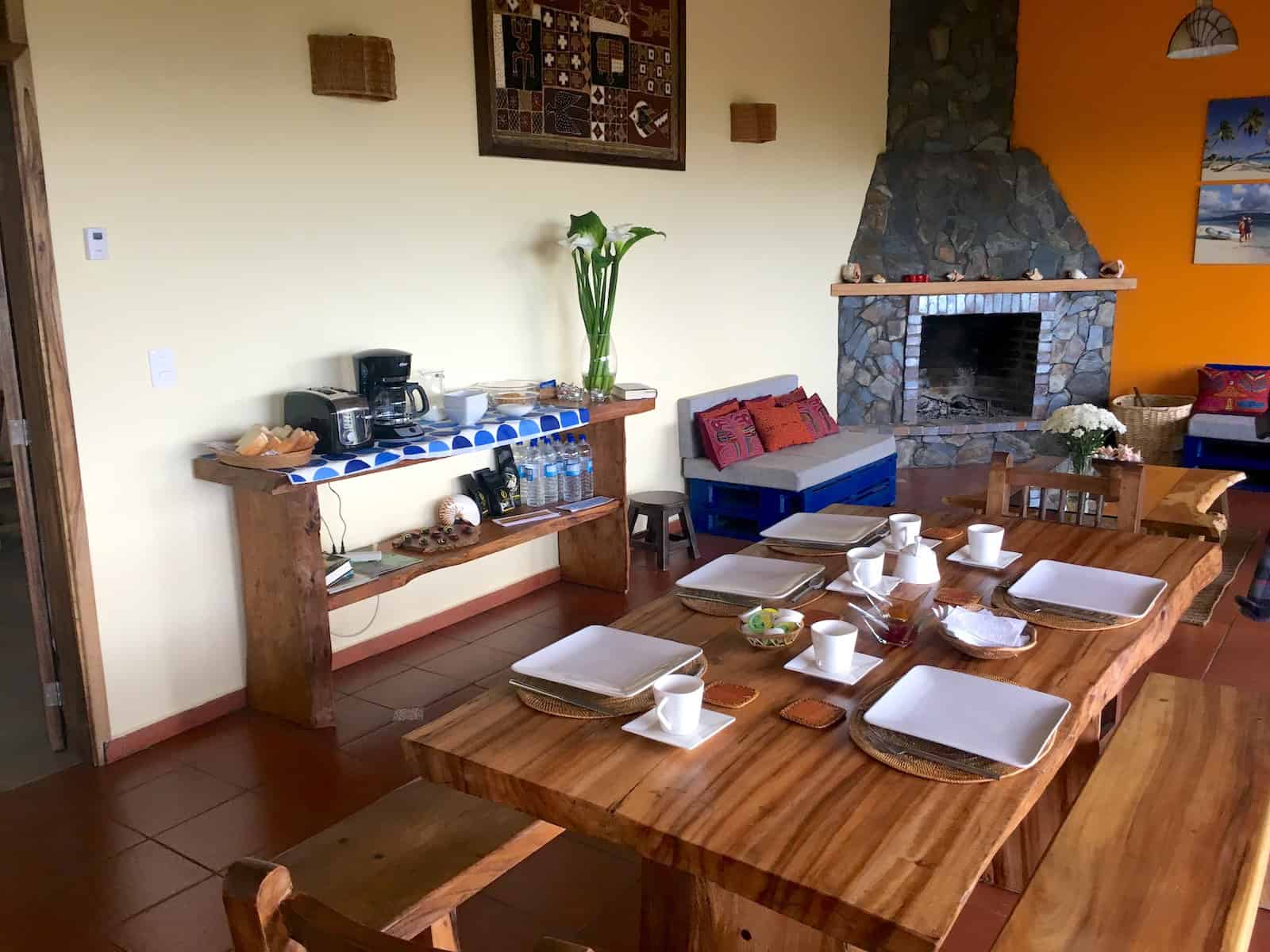 Breakfast room at Gran Azul in Salento, Quindío, Colombia