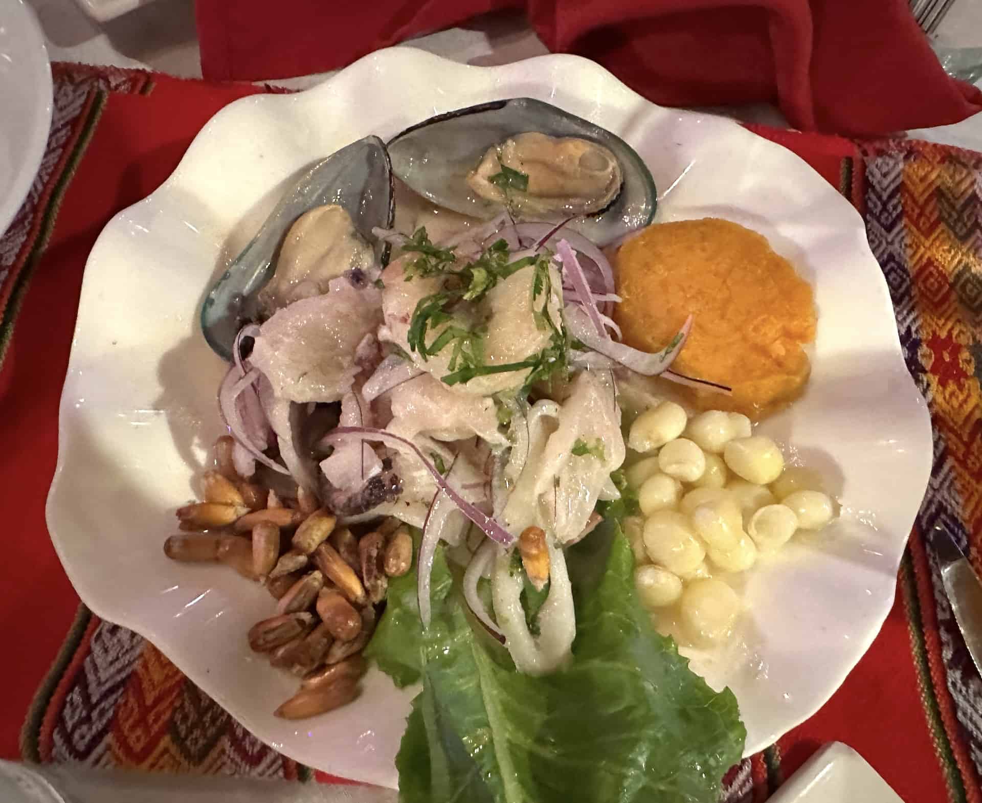Ceviche at Así Es Mi Perú