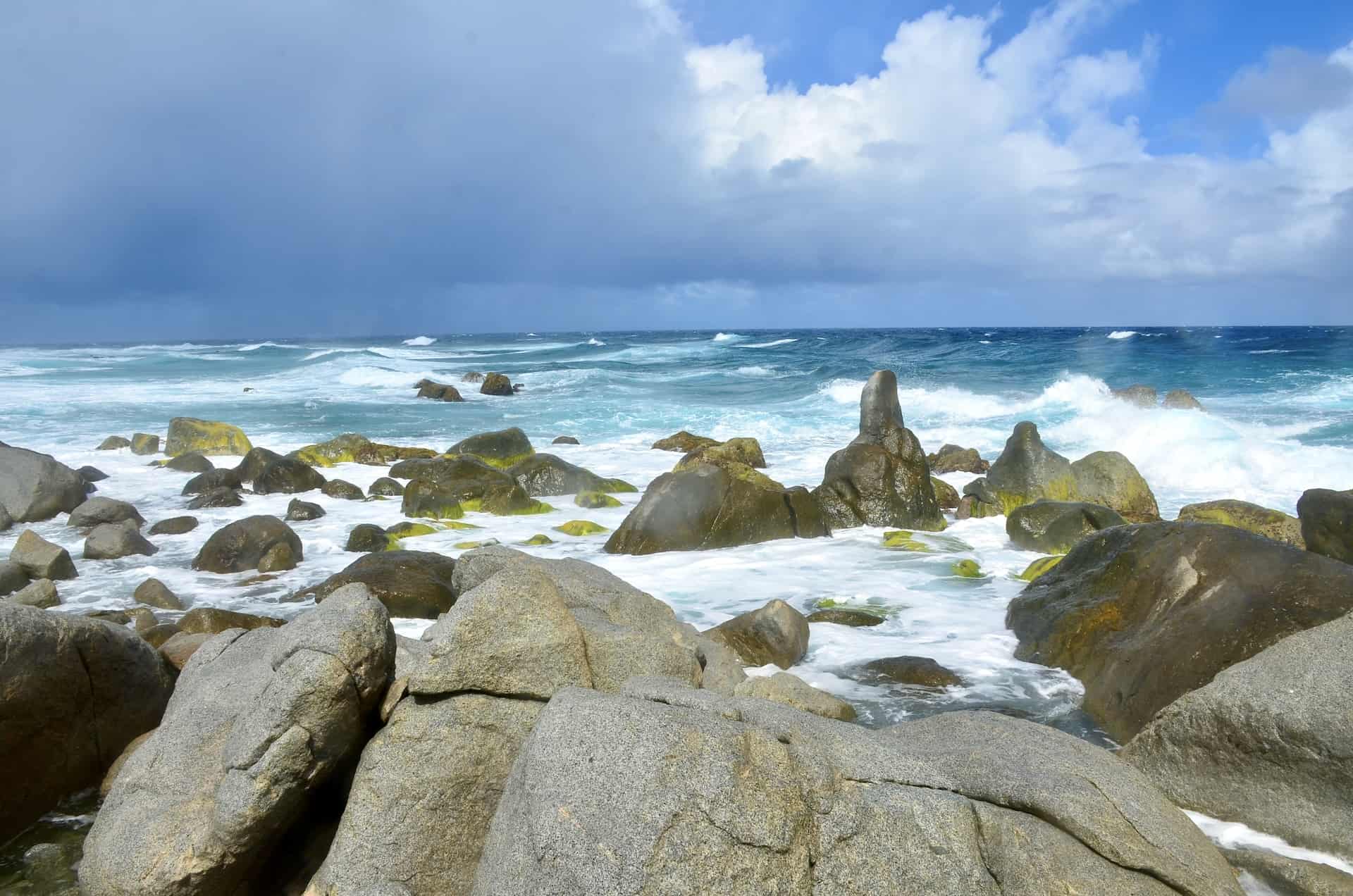 Smooth boulders at Westpunt Beach