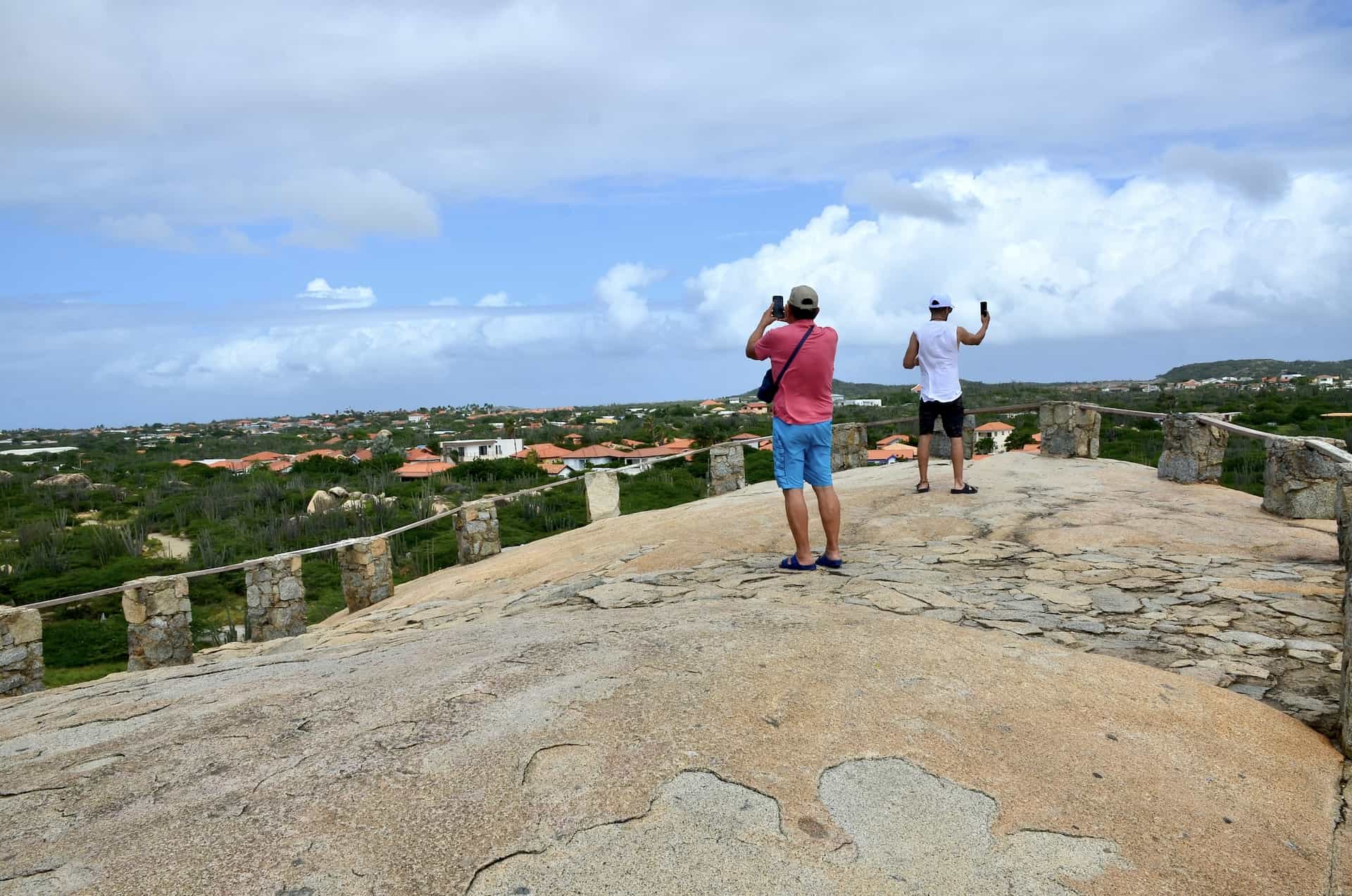 Top of the largest rock at the Casibari Rock Formations in Paradera, Aruba