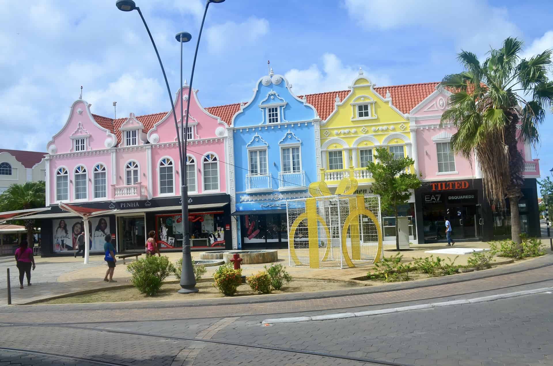 Dutch colonial buildings in Oranjestad, Aruba