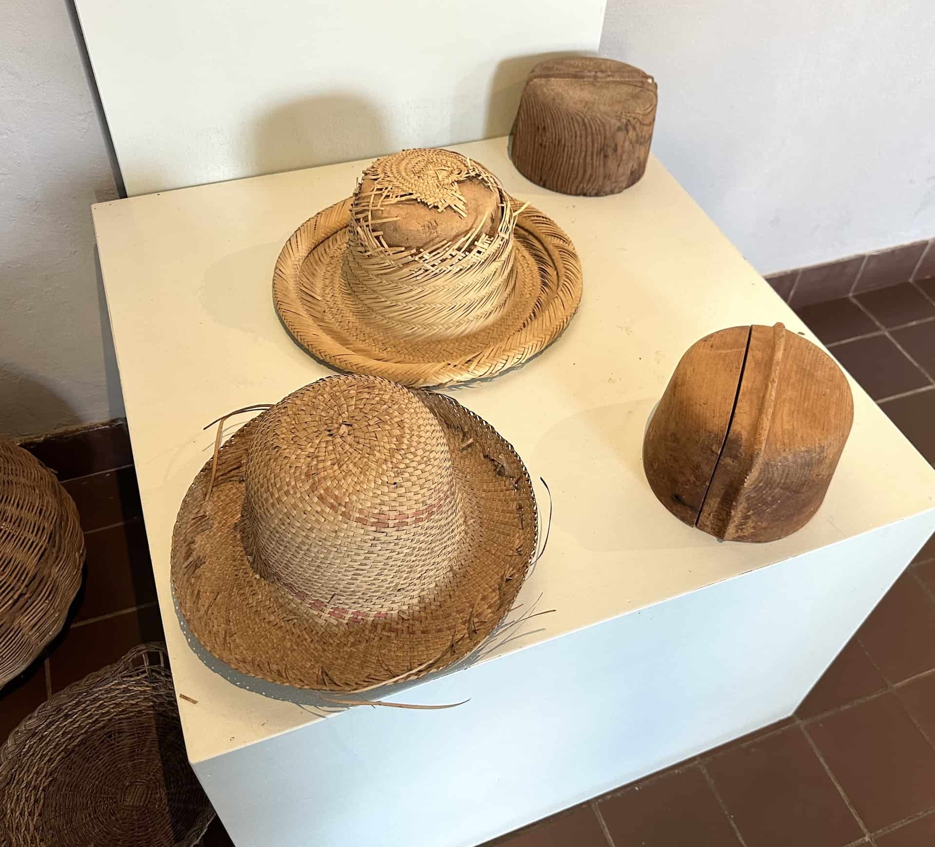 Hat making display at the Historical Museum of Aruba in Oranjestad