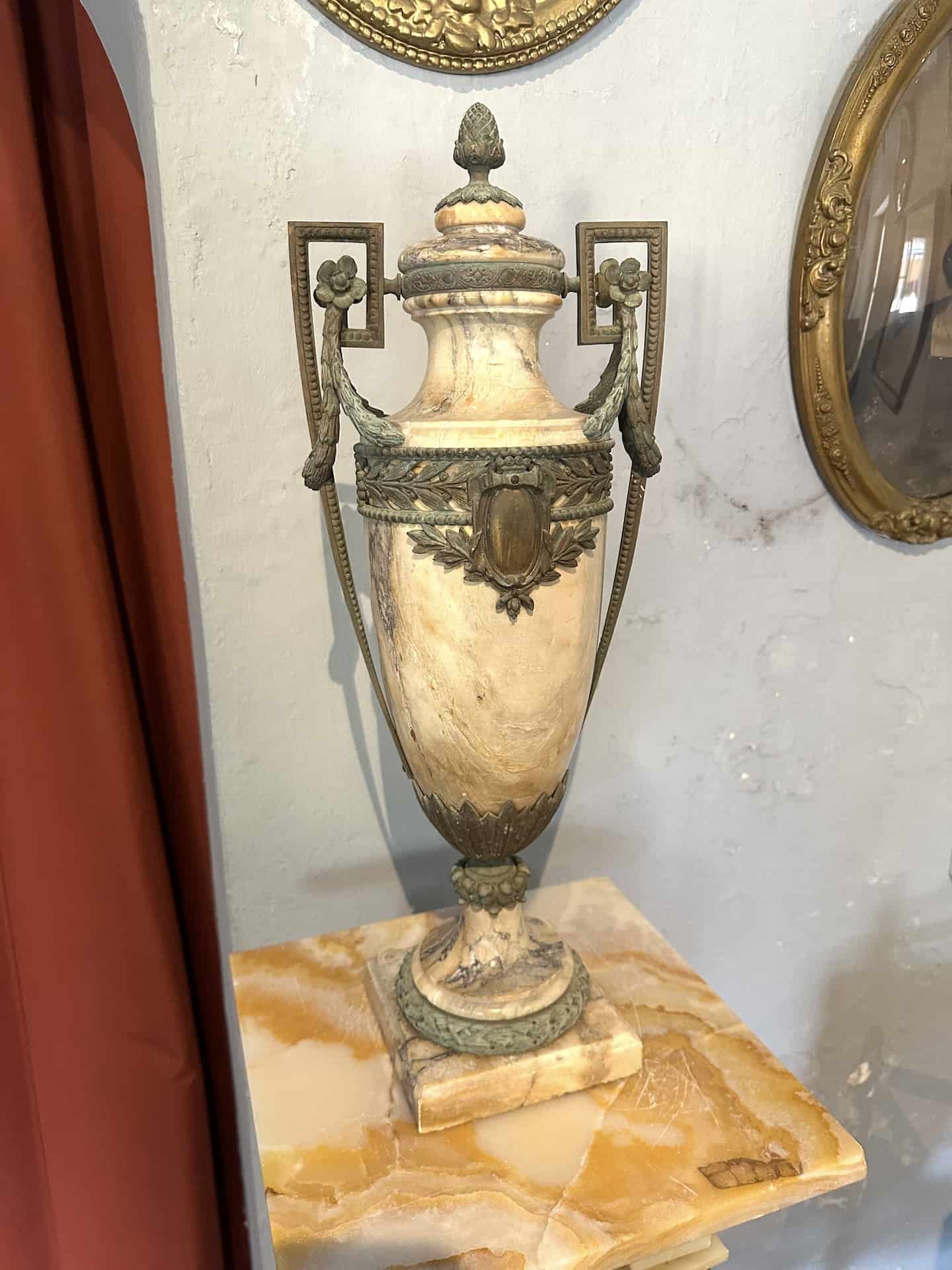 Marble urn at the Historical Museum of Aruba