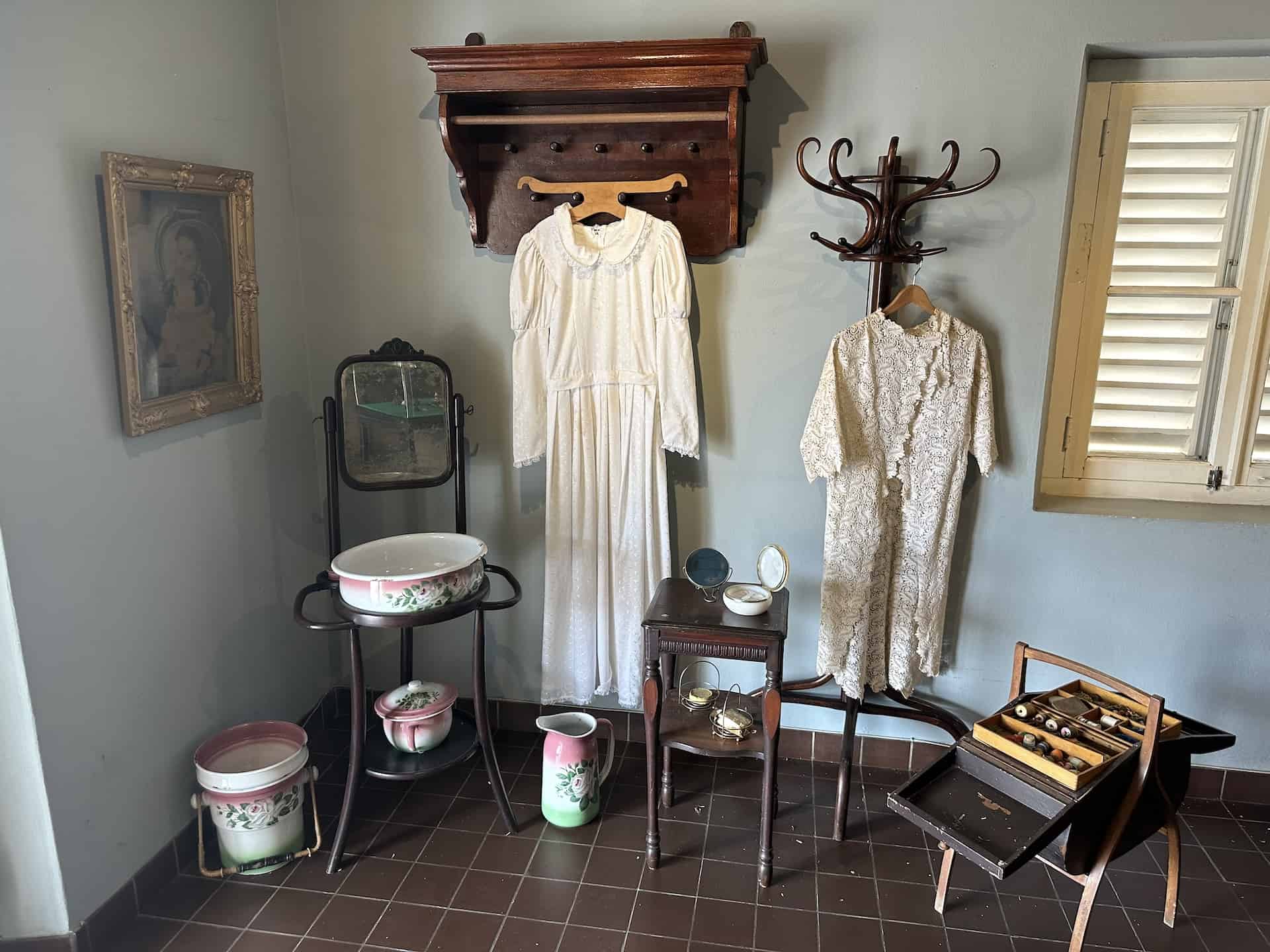 Clothing and household items at the Historical Museum of Aruba