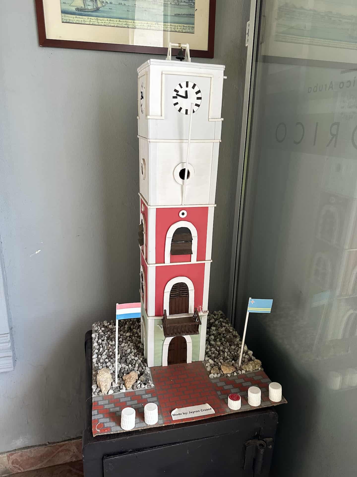 Model of the Willem III Tower at the Historical Museum of Aruba in Oranjestad