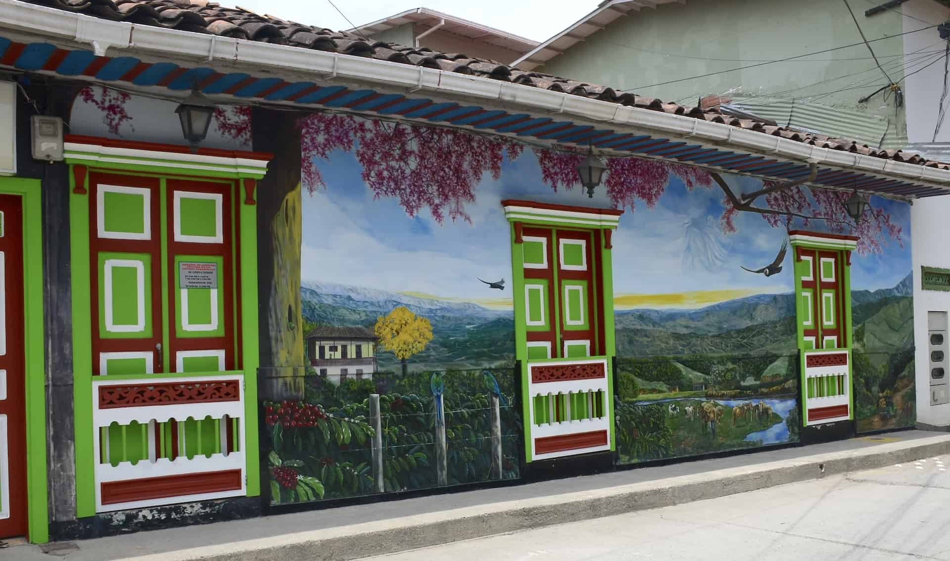 Mural at Carrera 3 and Calle 7 in Aguadas, Caldas, Colombia