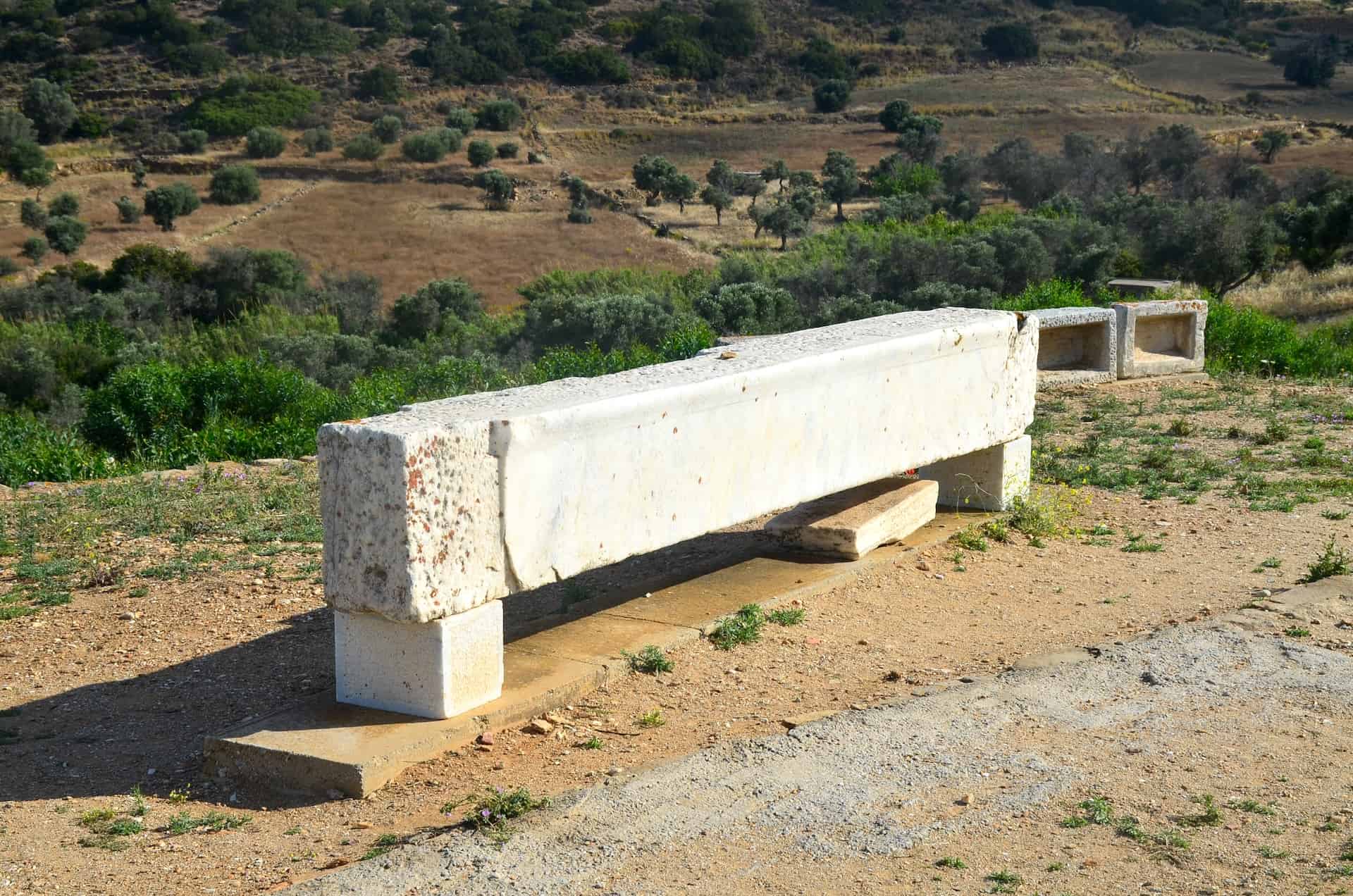 Beam from the pronaos (porch) of the Temple of Demeter in Naxos, Greece