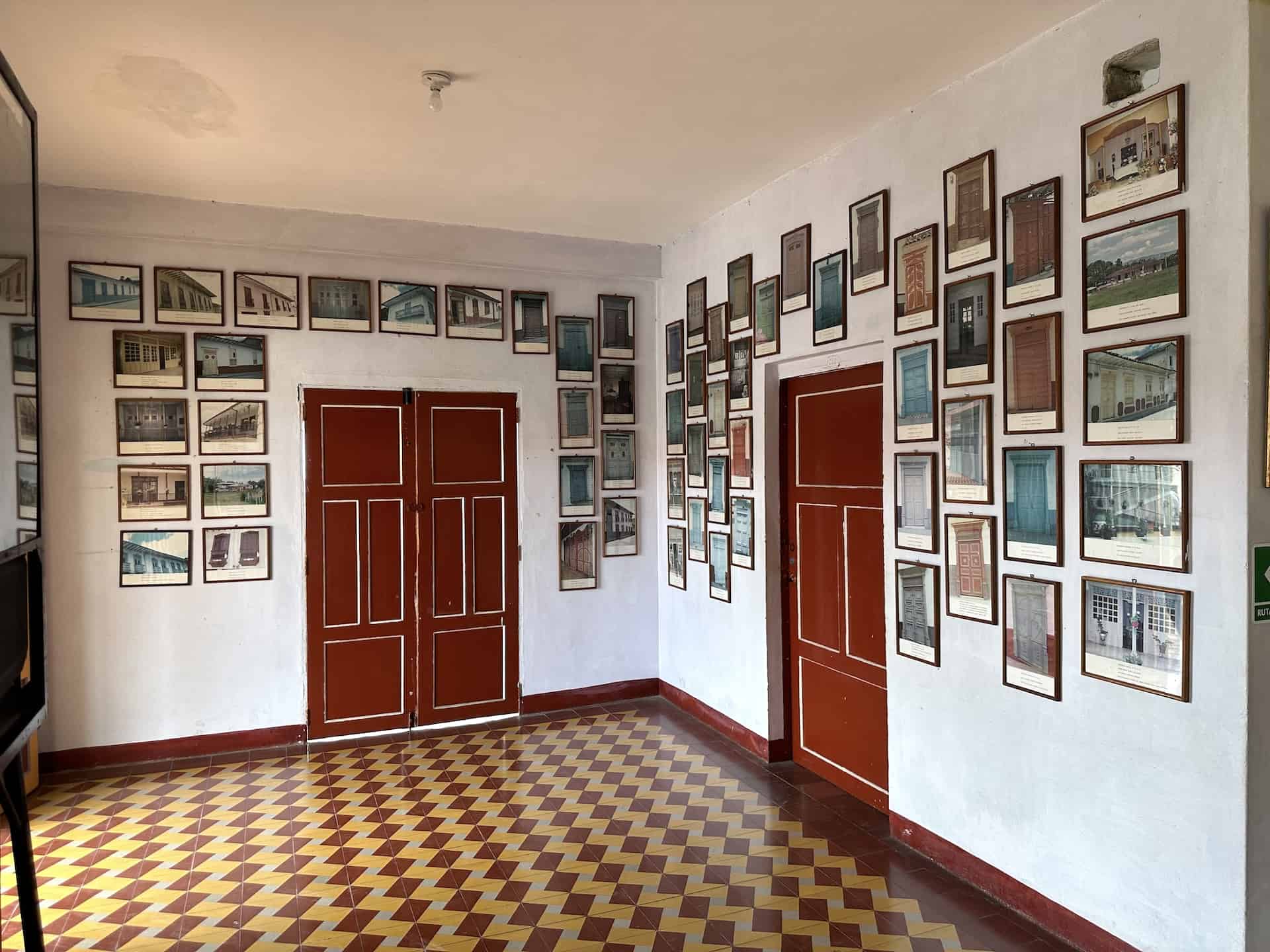 Photos of doors and buildings at the Museum of Aguadas Traditions