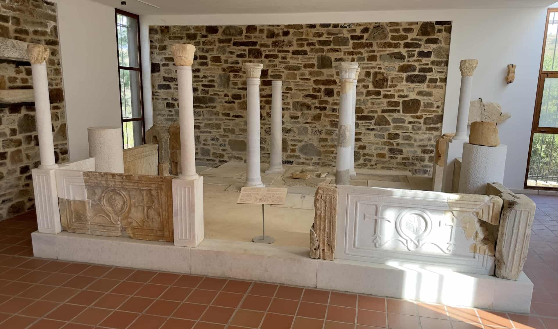 Church furnishings in the museum at the Temple of Demeter in Naxos, Greece