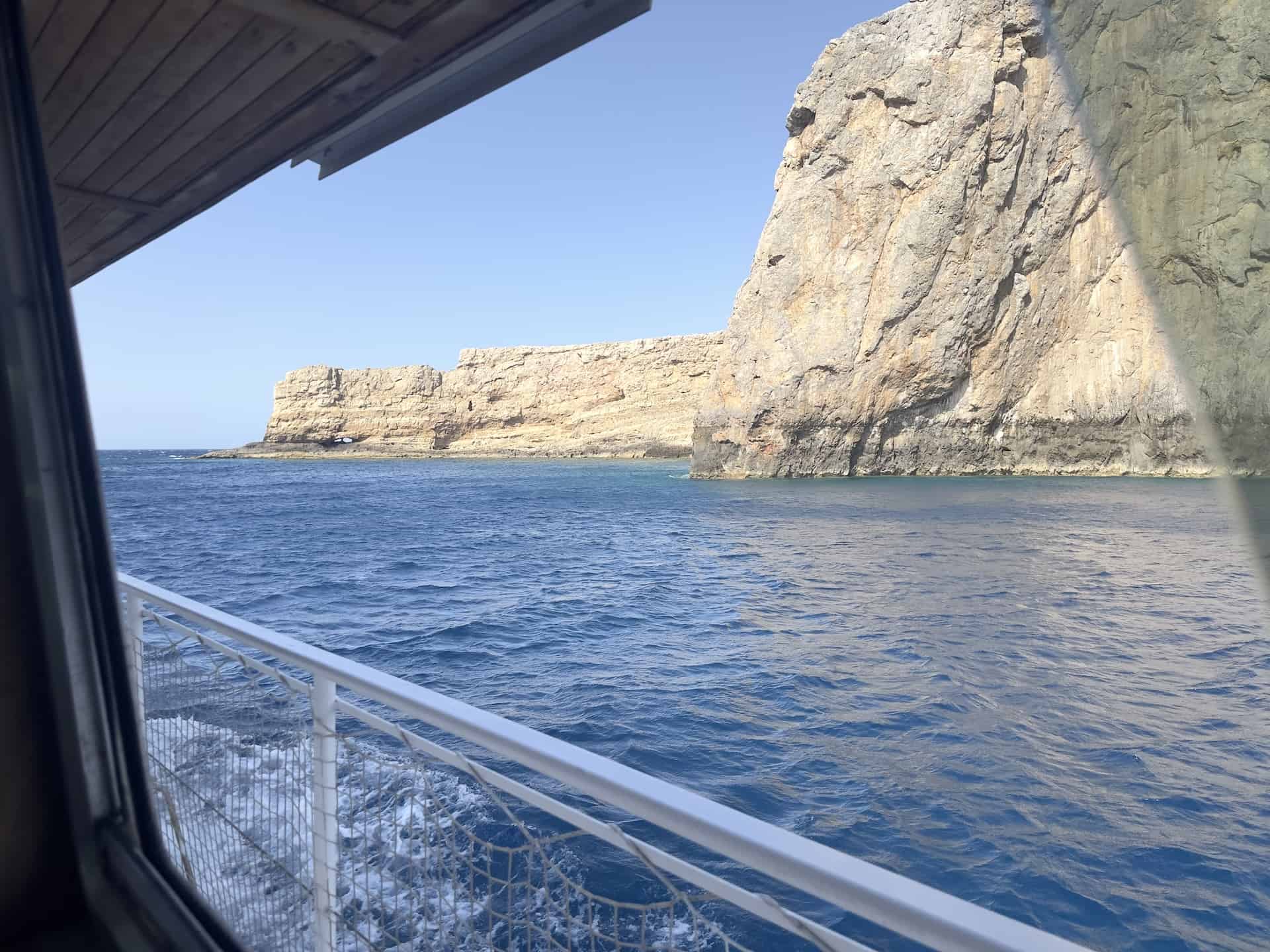 Rounding the northwestern tip of Crete