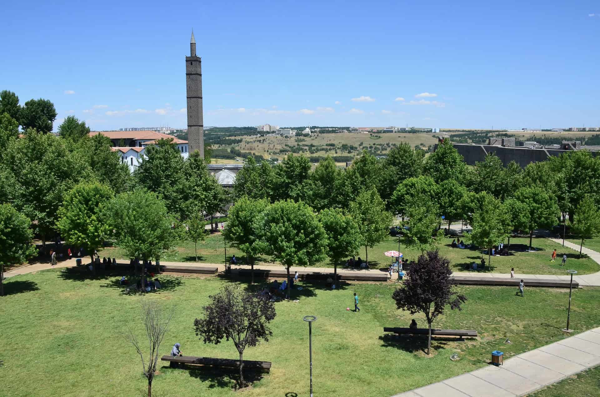 Park inside Diyarbakır Citadel