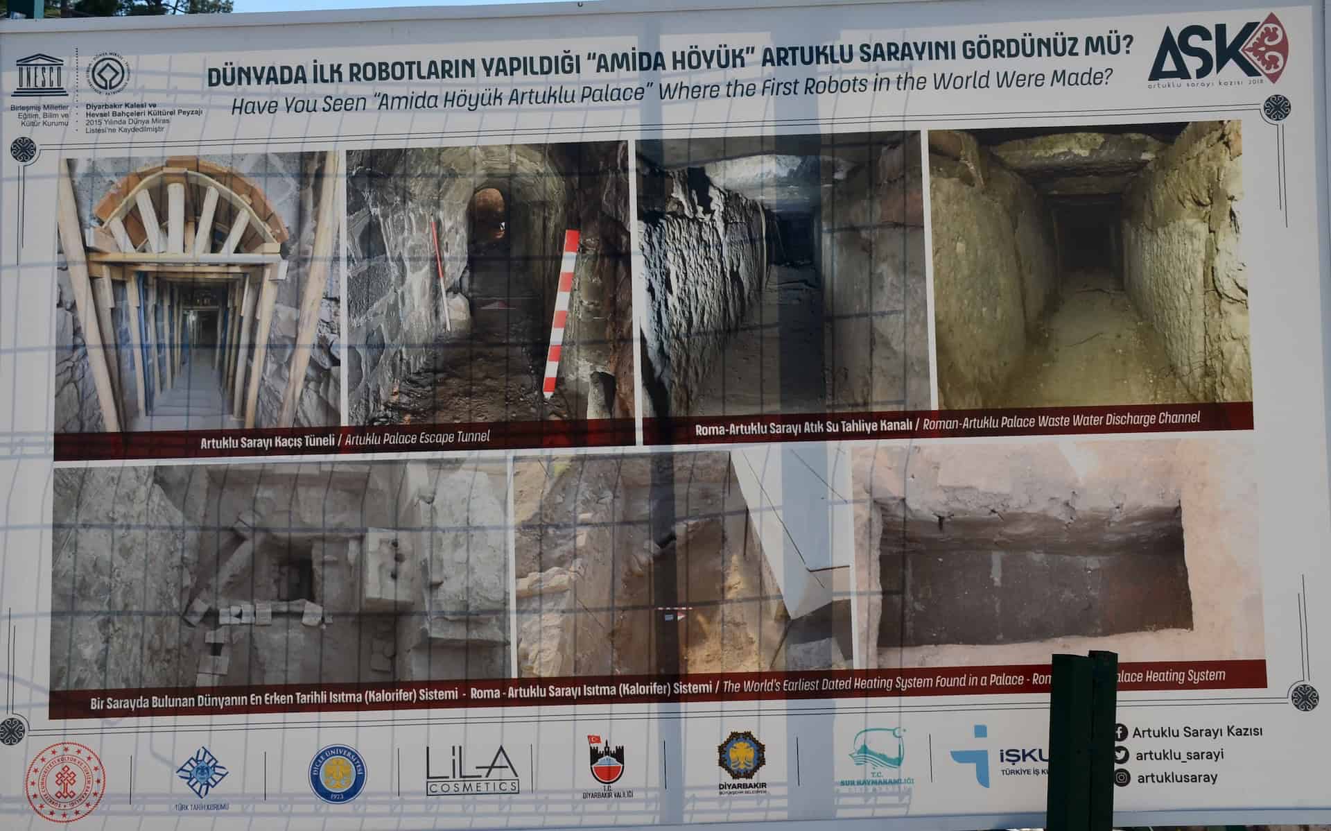 Photos of the excavation at the Artuqid Palace