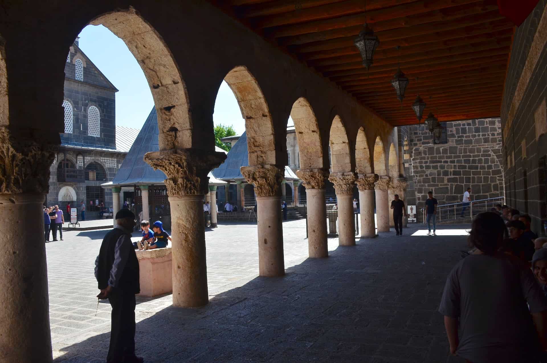 Under the portico of the Mesudiye Madrasa