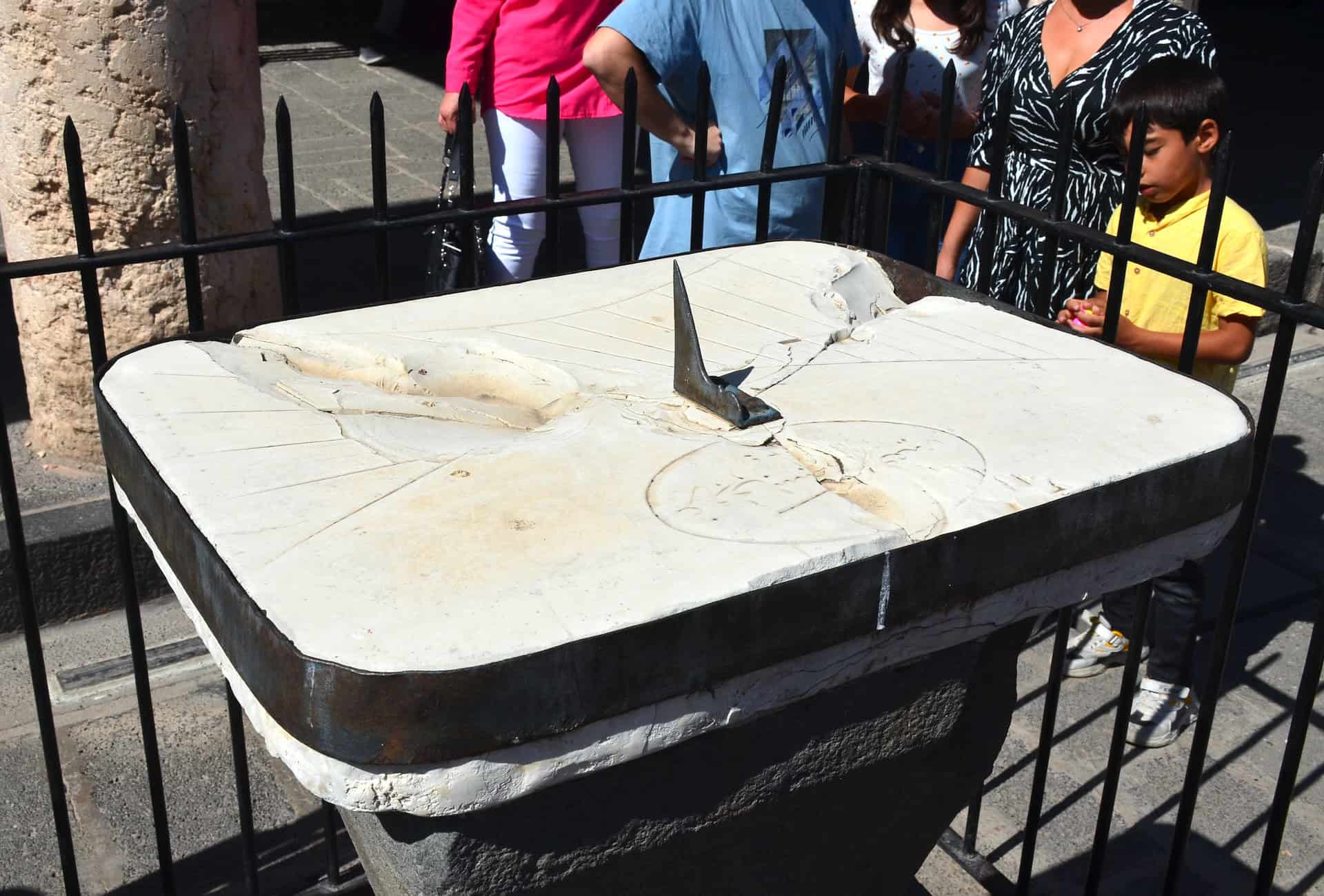 Sundial in the courtyard