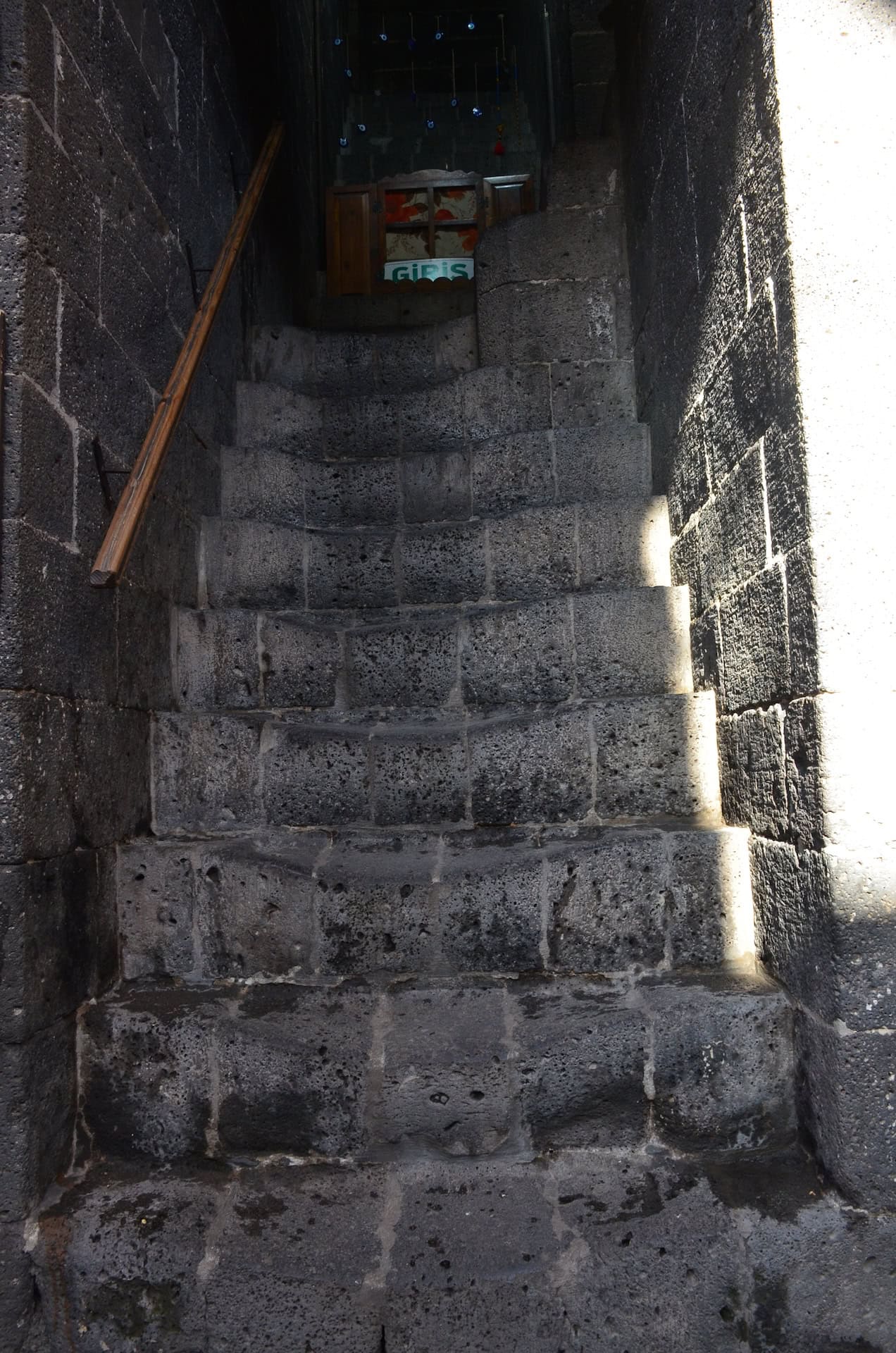 Stairs to the gallery of Hasan Pasha Han