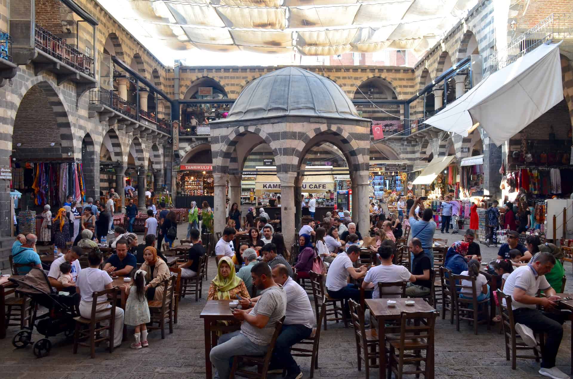 Courtyard of Hasan Pasha Han in Diyarbakır, Turkey