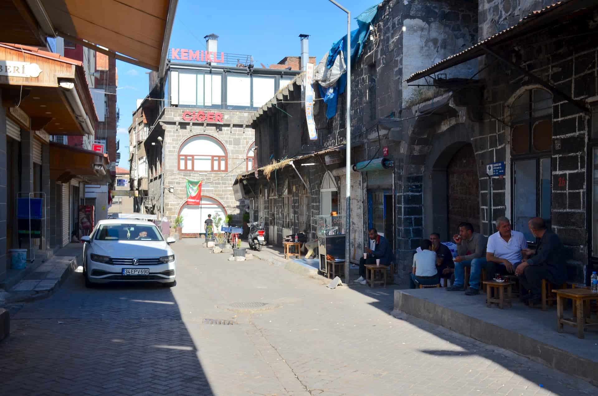 A street in the old town of Diyarbakır, Turkey