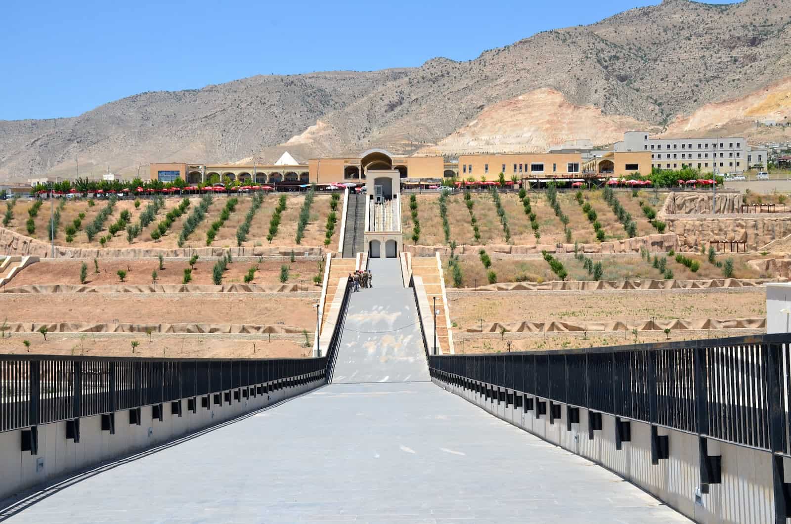 Replica Hasankeyf Bridge at the Hasankeyf Archaeological Park in Turkey