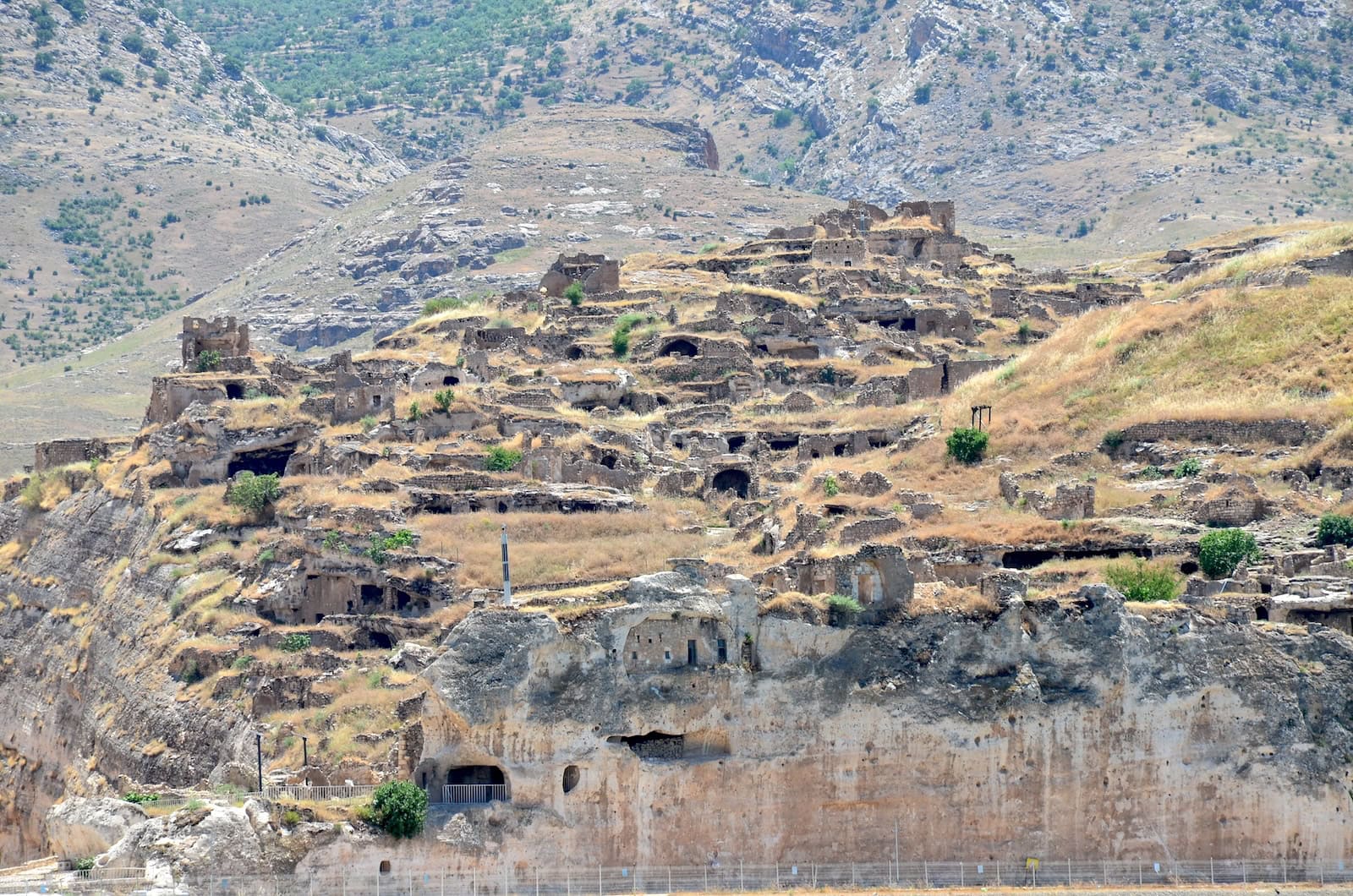 Northeast side of Hasankeyf Citadel in Hasankeyf, Turkey