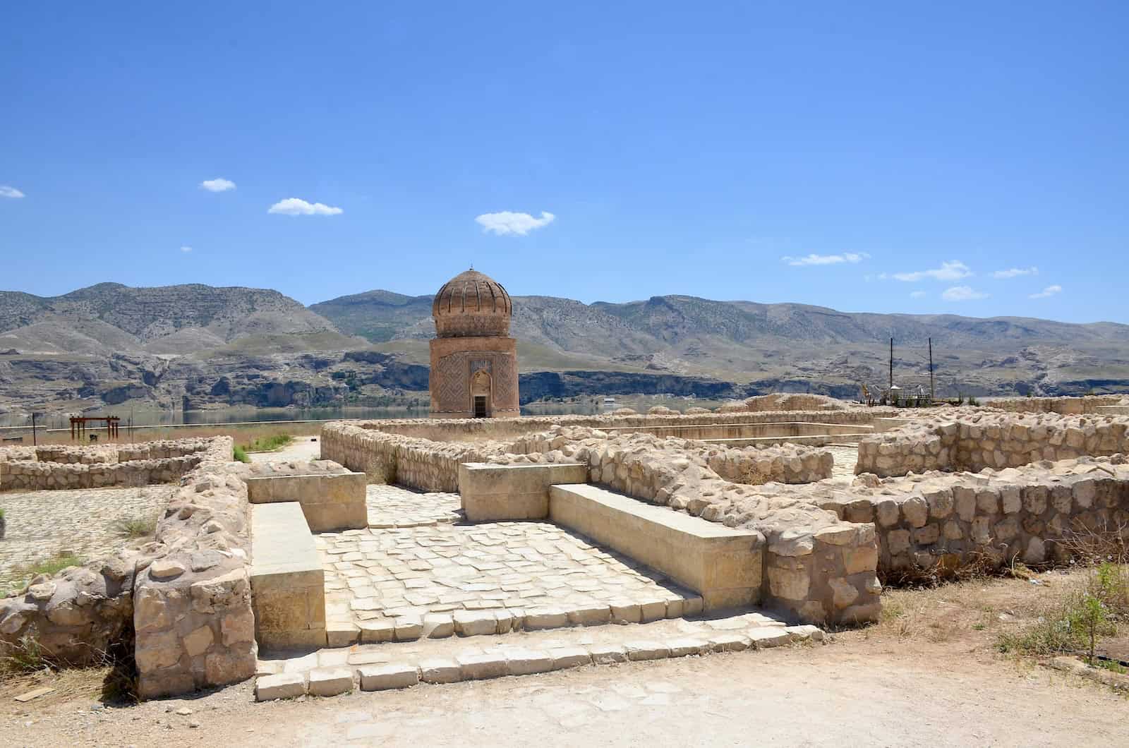 Foundations at the Tomb of Zeynel Bey at the Hasankeyf Archaeological Park in Turkey