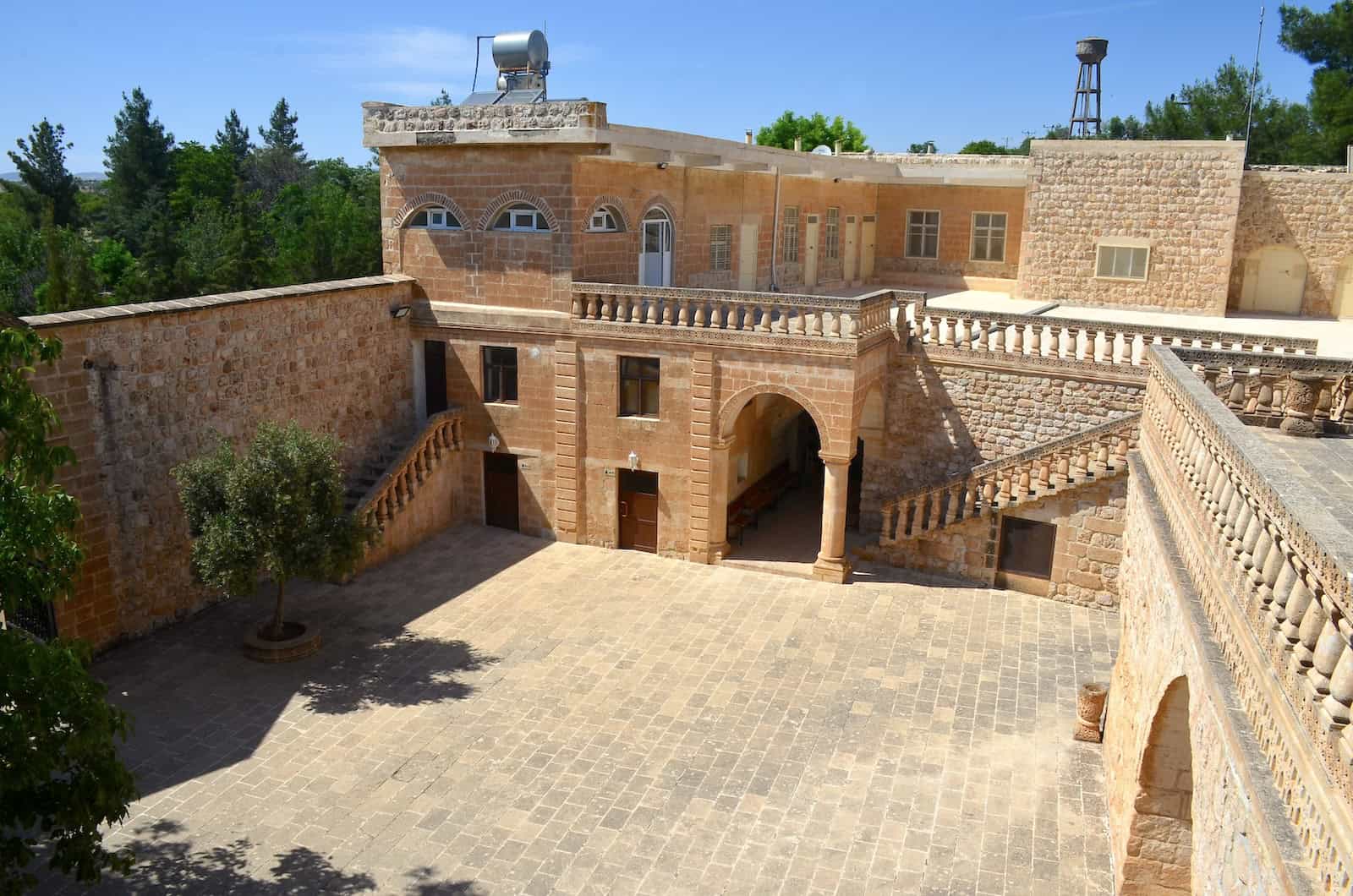 Courtyard of the Monastery of the Virgin Mary in Anıtlı (Hah) in the Tur Abdin, Turkey