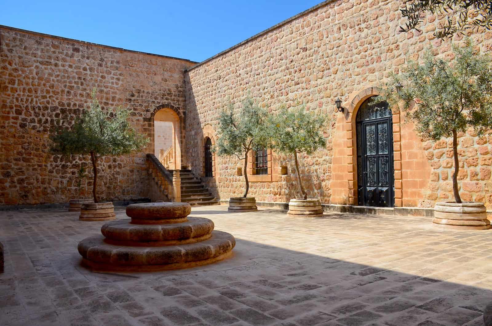 Small courtyard at the Mor Gabriel Monastery in the Tur Abdin, Turkey