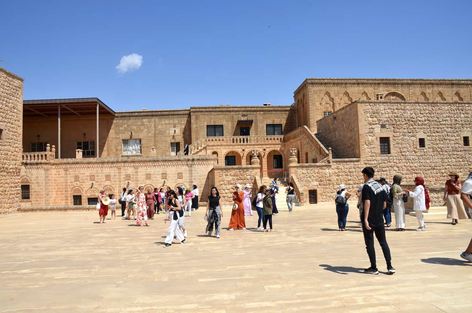 Terrace at the Mor Gabriel Monastery in the Tur Abdin, Turkey