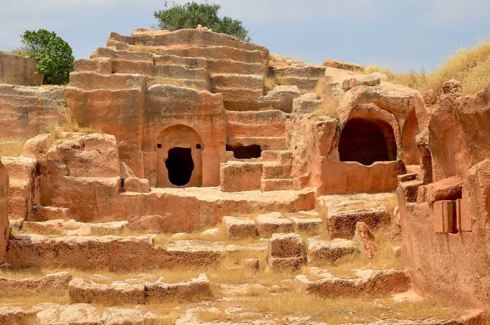 Chamber tombs in the necropolis in Dara, Turkey