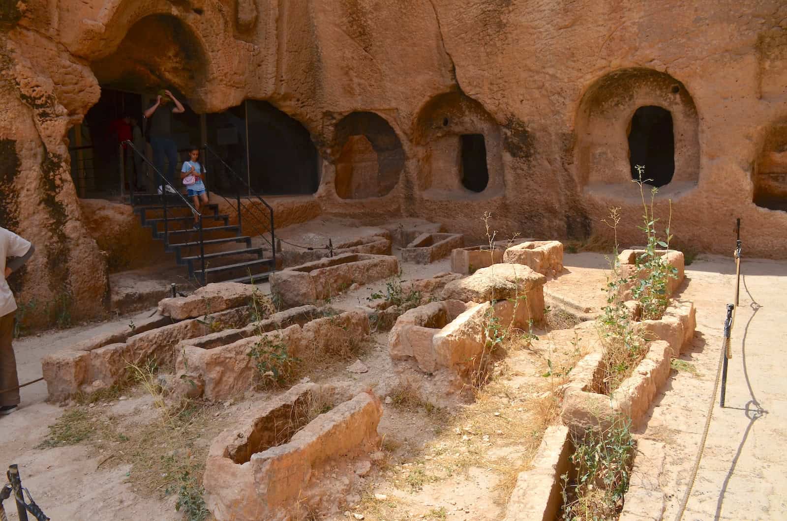 Cist graves in the necropolis in Dara, Turkey