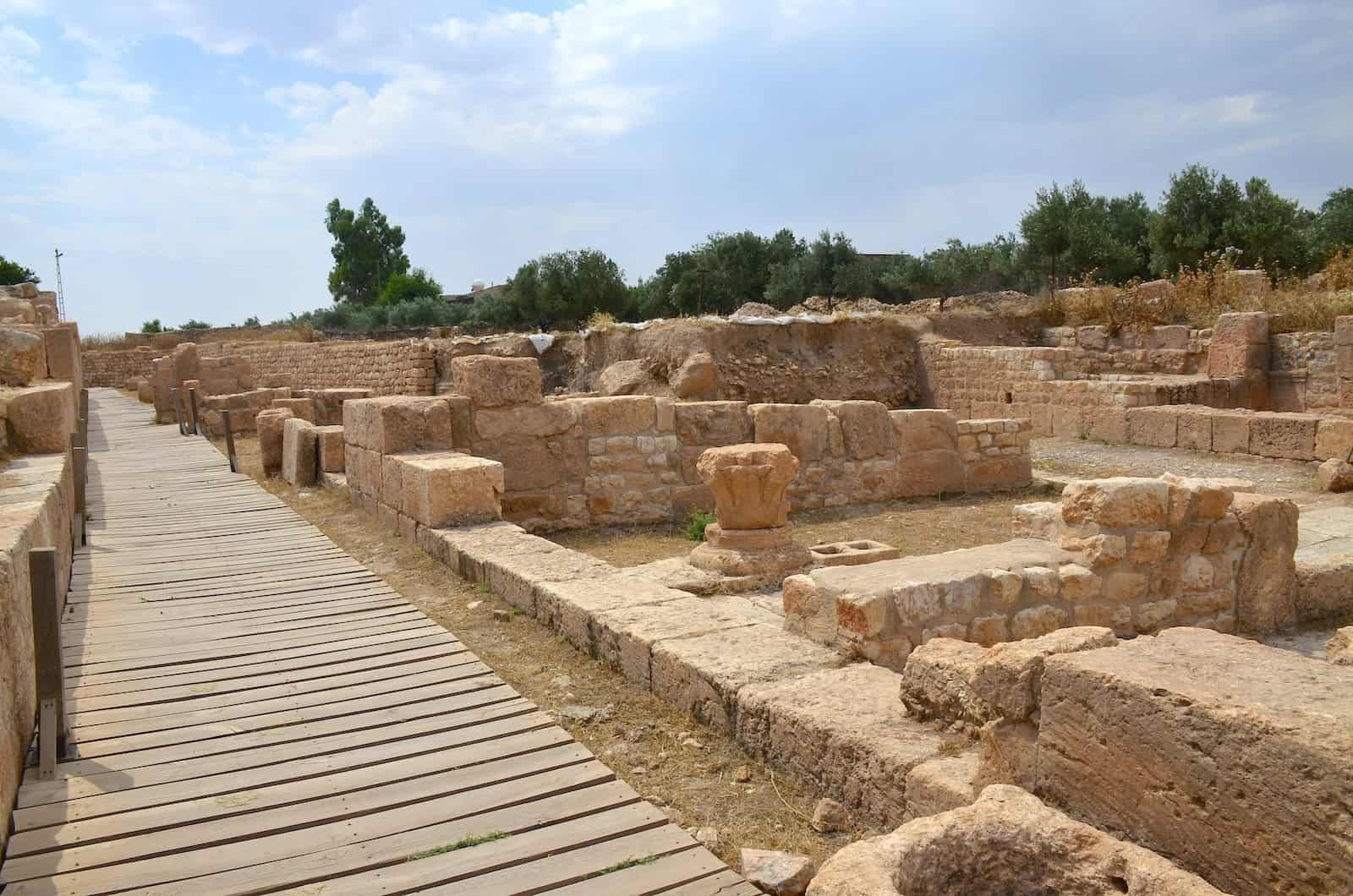 Foundations along the city walls