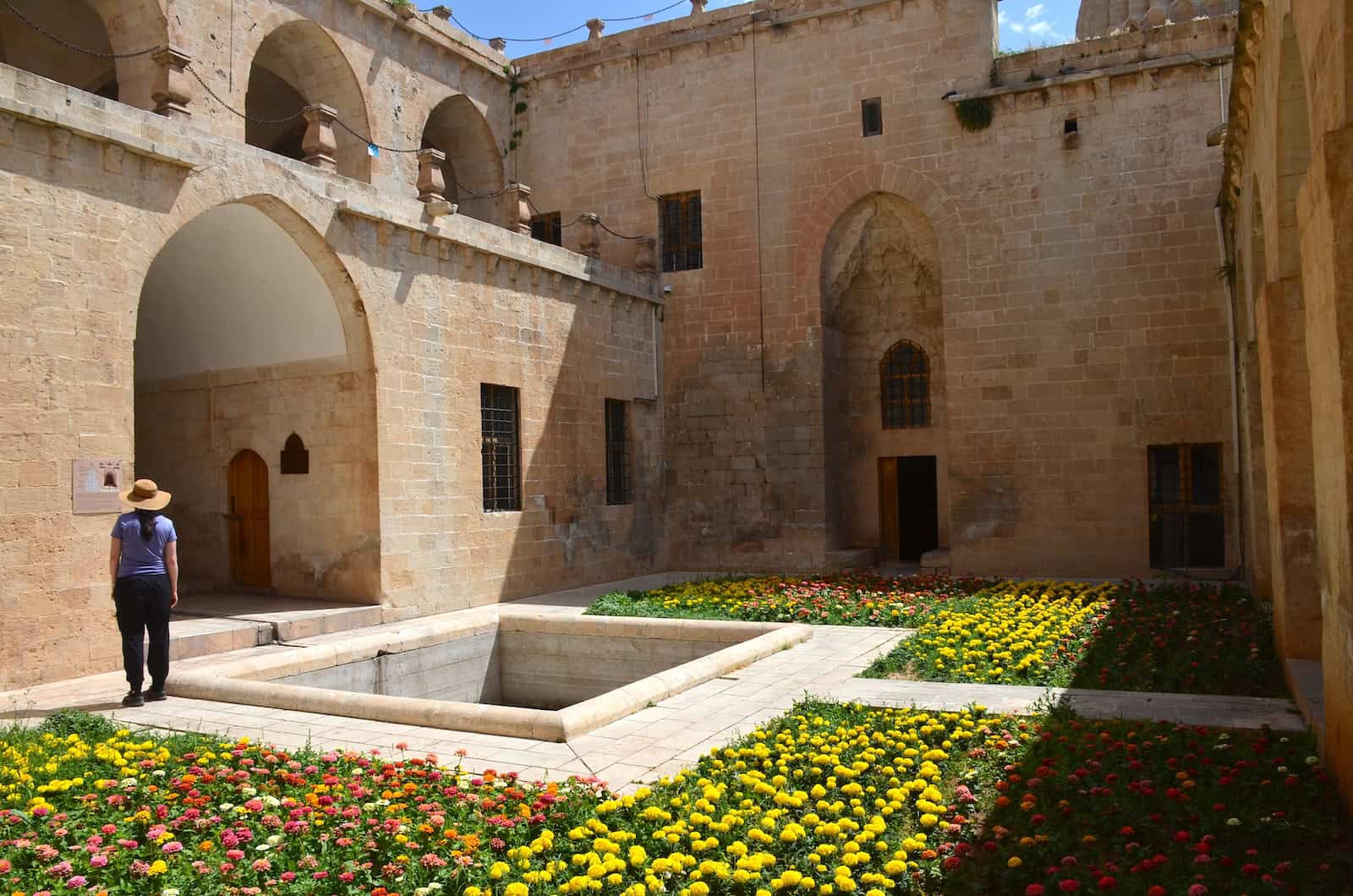 Lower courtyard of the Zinciriye Madrasa in Mardin, Turkey