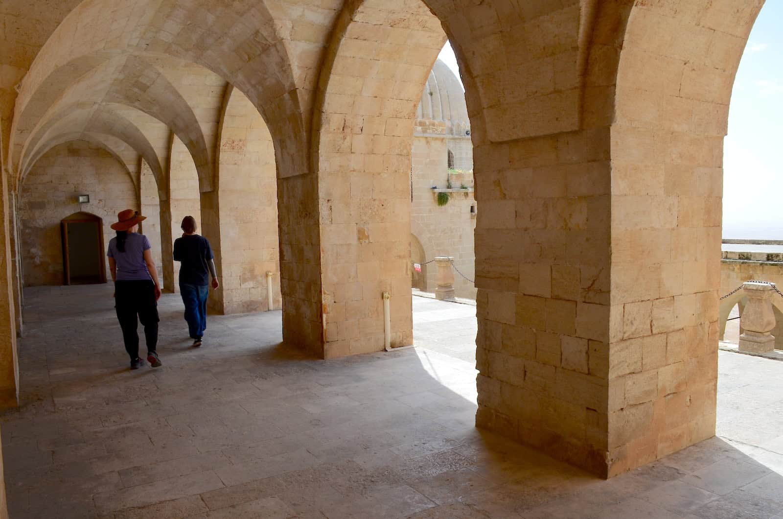 Portico overlooking the lower courtyard at the Zinciriye Madrasa