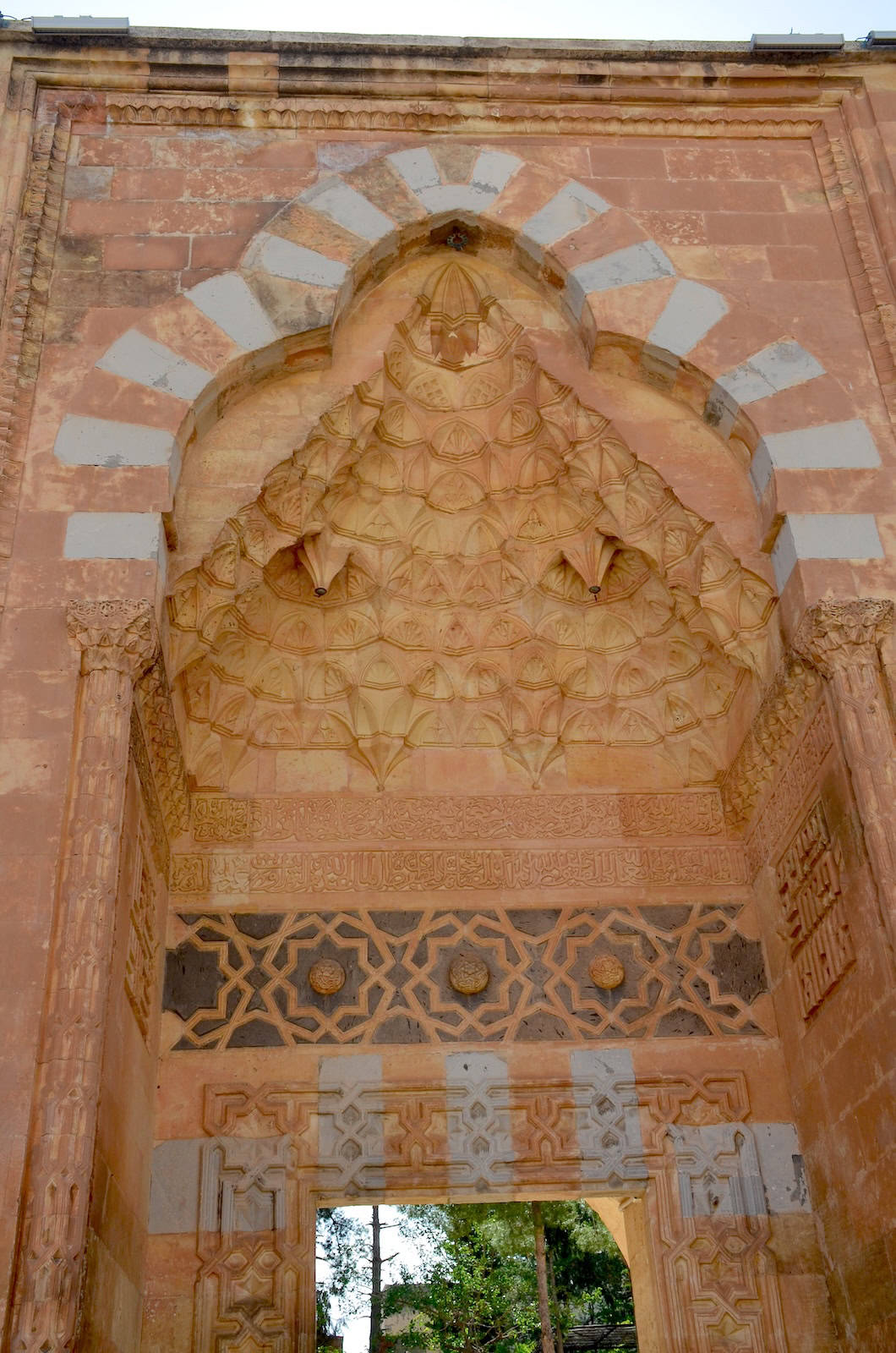 Gate to the inner courtyard of the Latifiye Mosque in Mardin, Turkey