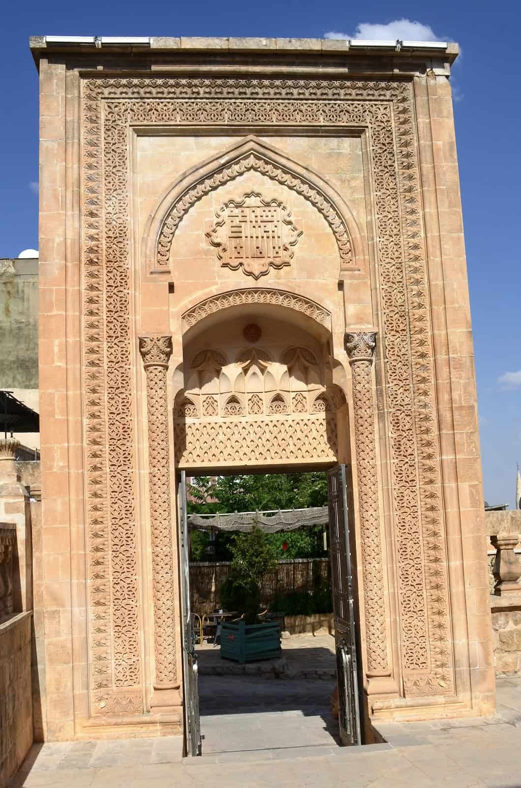 Inside of the gate to the complex of the Latifiye Mosque in Mardin, Turkey