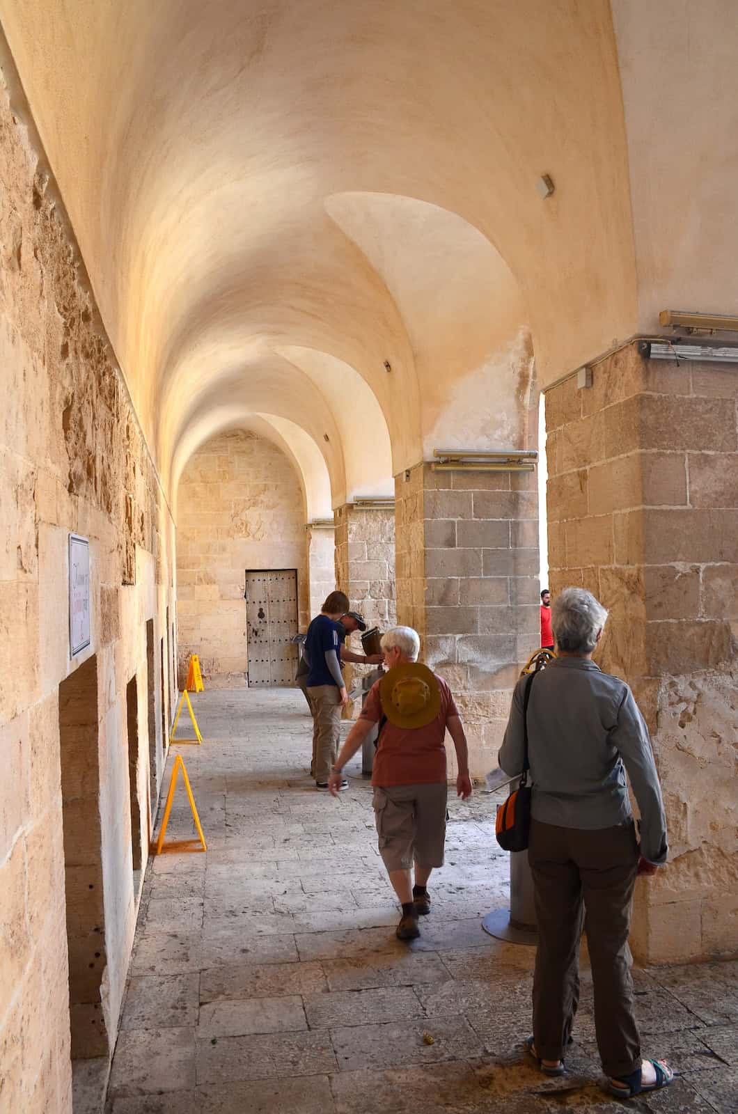 Under a portico at the Kasımiye Madrasa