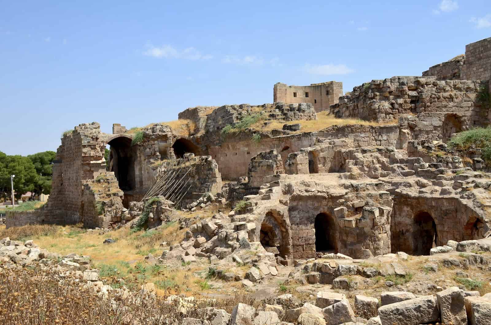 Northwest corner of Harran Castle in Harran, Turkey