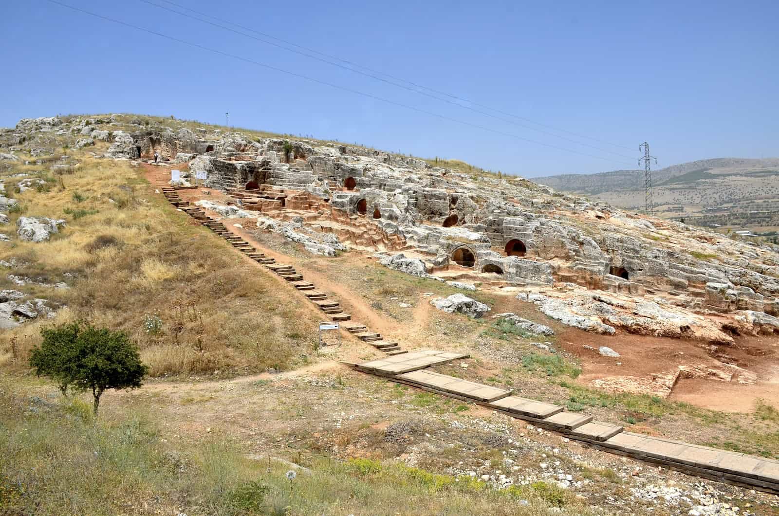 Stone quarry at Perrhe Archaeological Site in Turkey