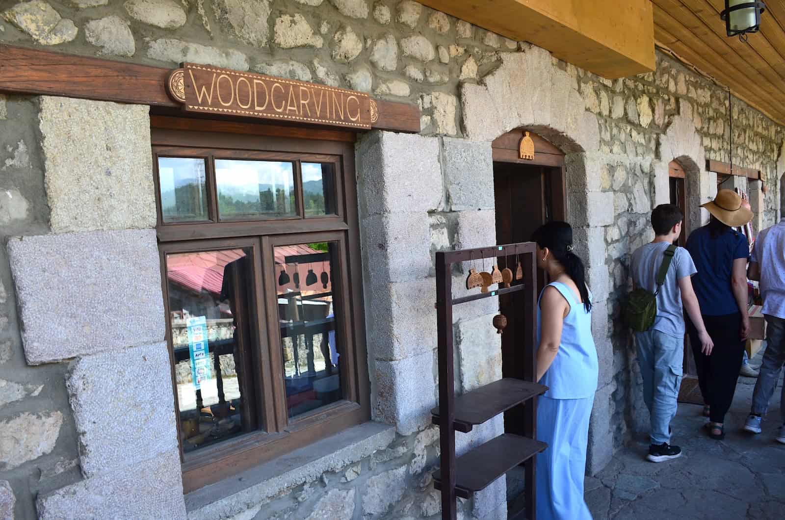 Woodcarving shop at the Tufenkian Old Dilijan Complex in Dilijan, Armenia