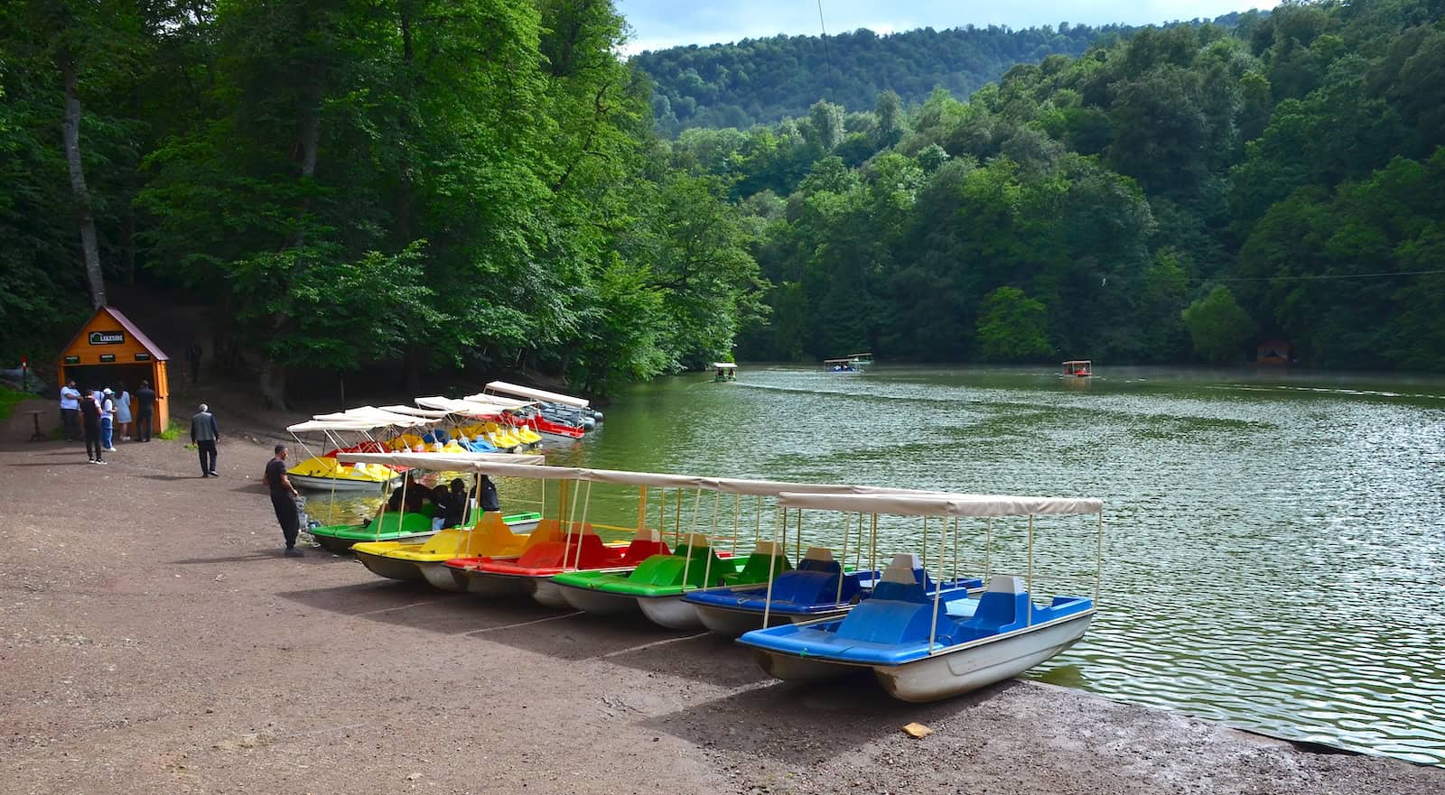 Paddle boats at Lake Parz