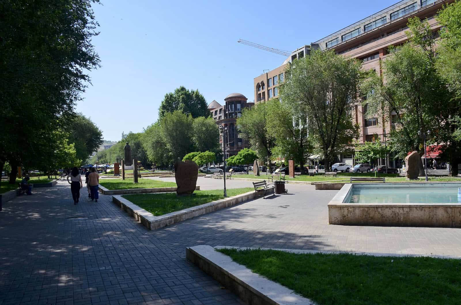 Khachkar Park in Yerevan, Armenia