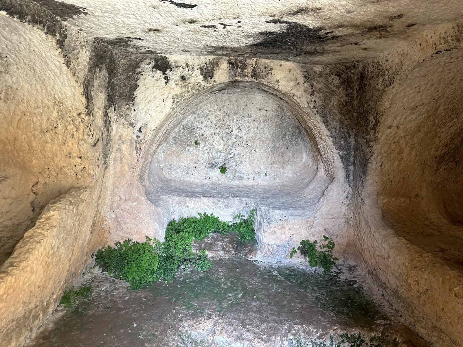 Arcosolium in a rock-cut chamber tomb in the necropolis