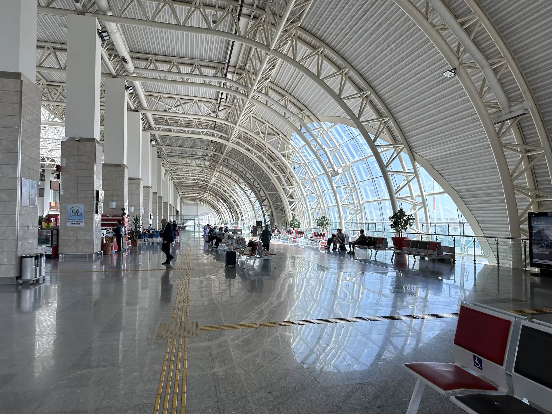 Departure area at Diyarbakır Airport in Turkey