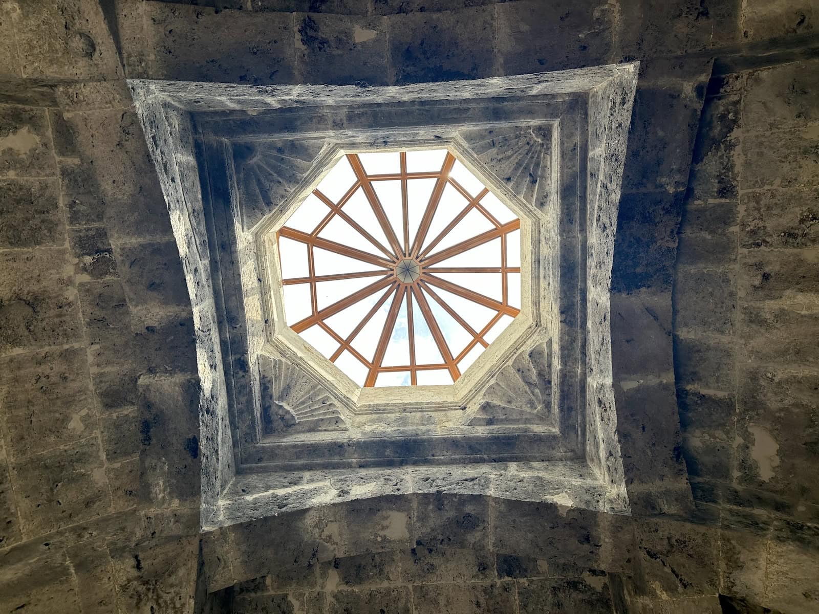 Lighting aperture of the refectory at Haghartsin Monastery